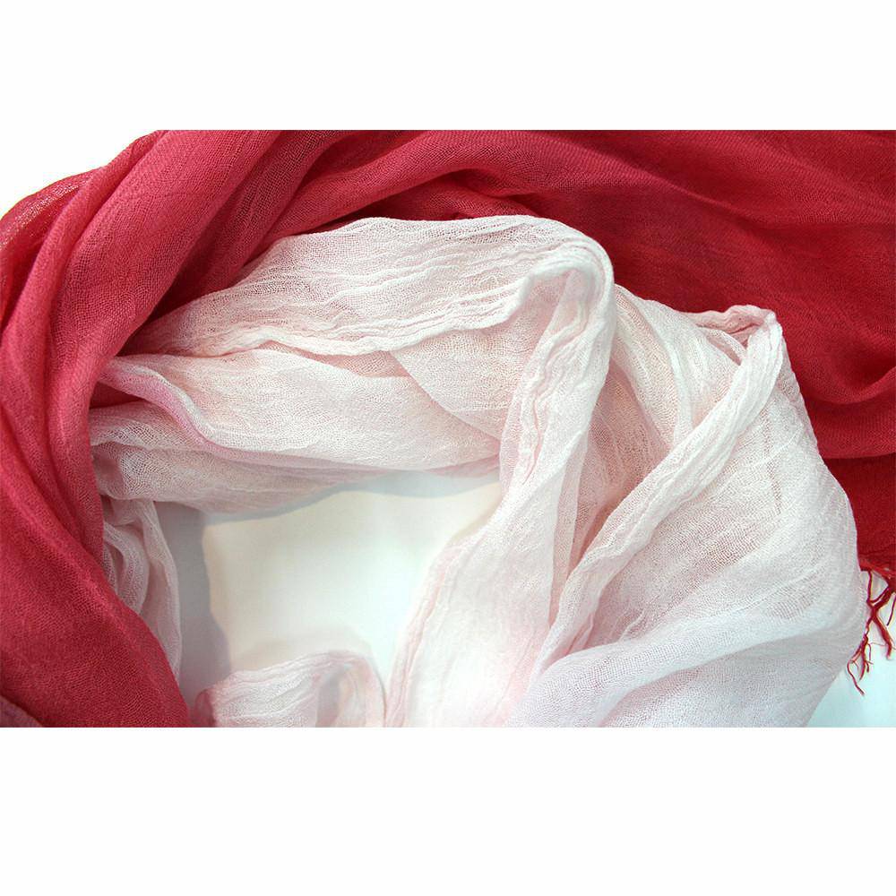 Cashmere Silk Ombre Scarf Pink Ombre