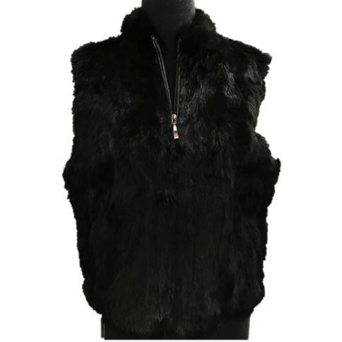 Rabbit Fur Vest - Black – La Fiorentina