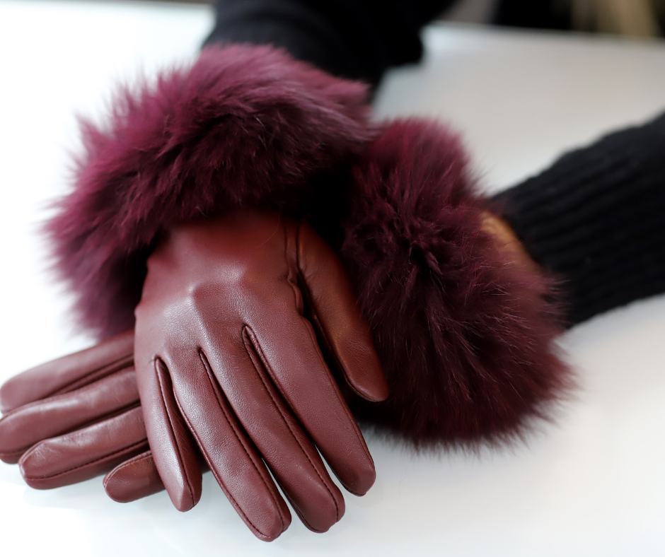 Leather Gloves with Fox Trim – La Fiorentina