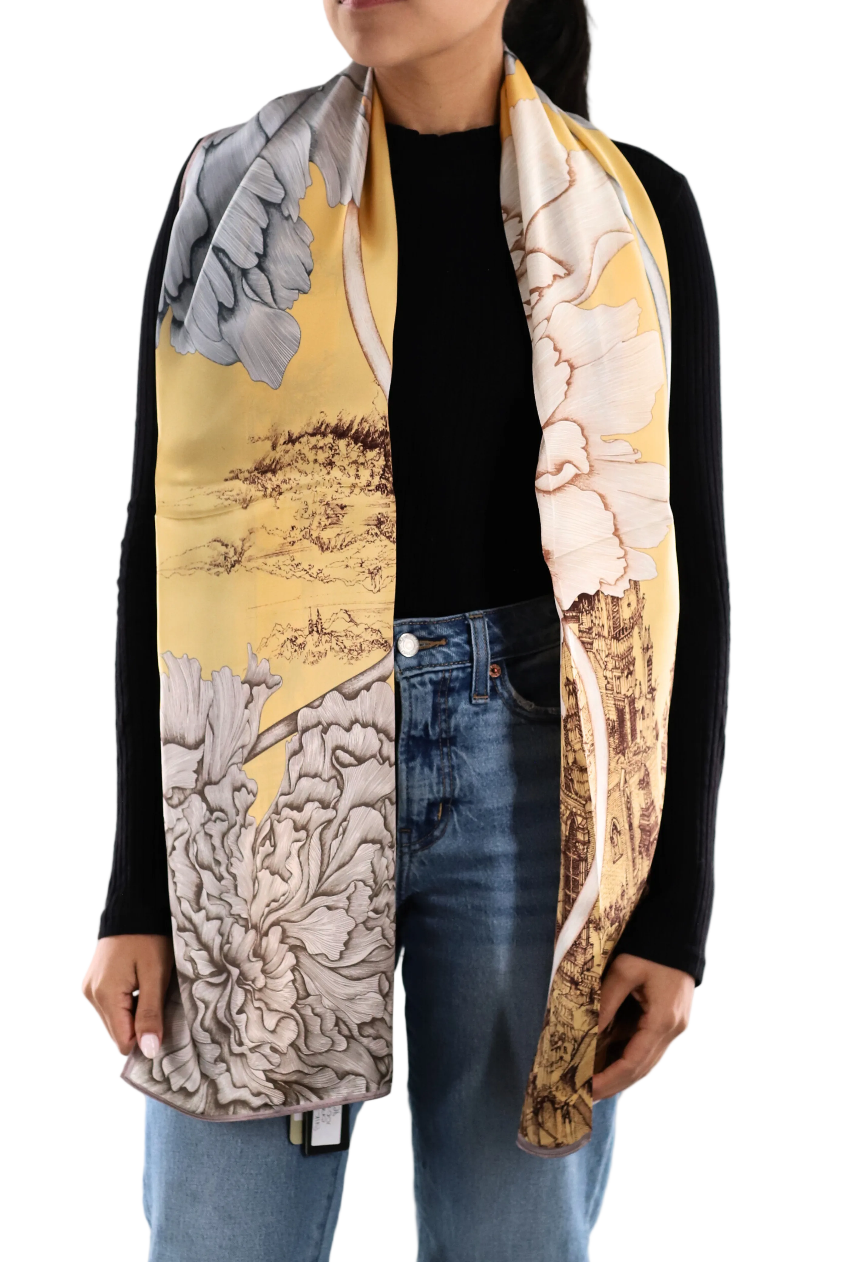 Floral print scarf - Silk Scarf - La Fiorentina