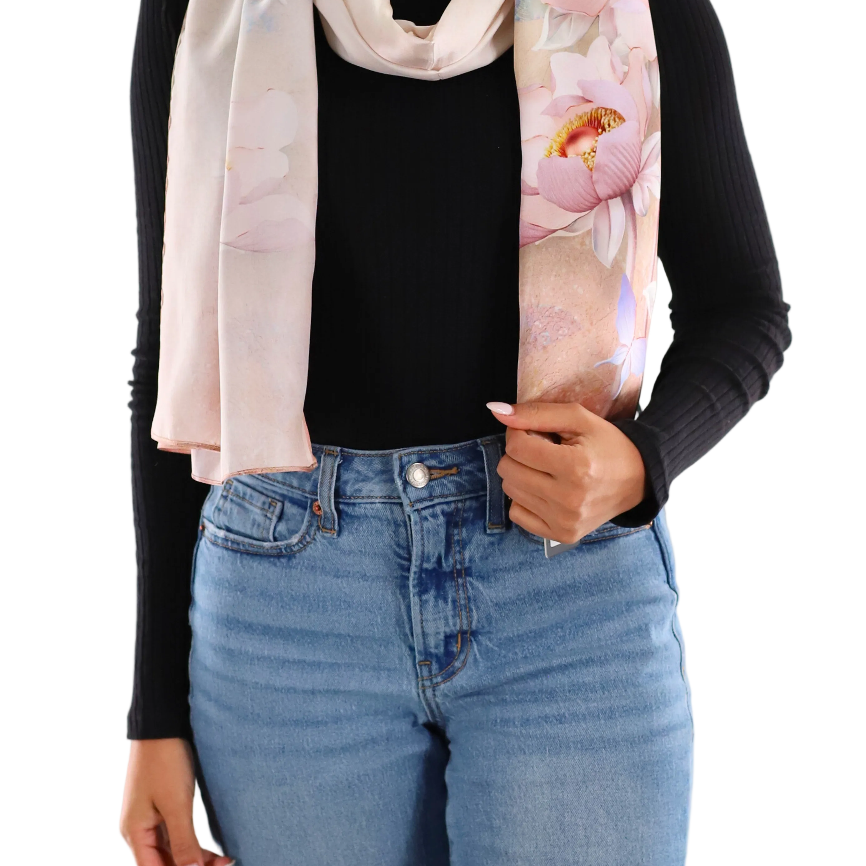 Floral Print Scarf - Silk Scarf - La Fiorentina