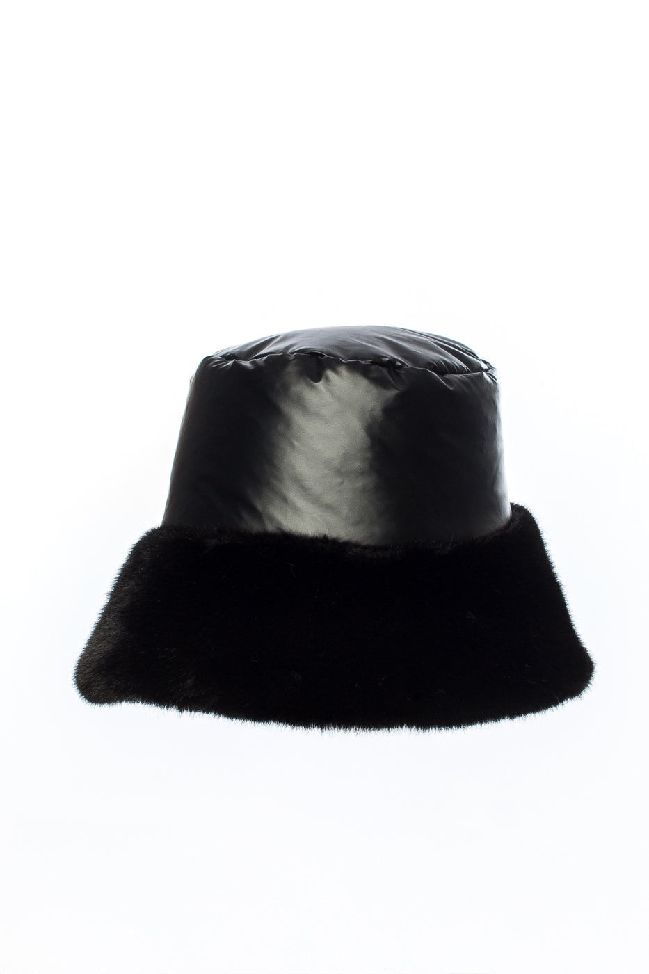 Metallic Bucket Hat with Faux Fur- DJIT-M-H2501 - Hats - La Fiorentina