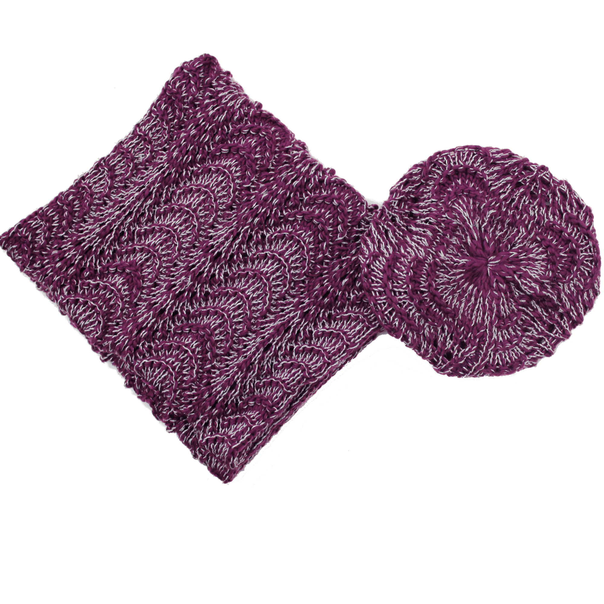 2 Piece Pointelle Crochet Set - Amethyst - Set - La Fiorentina 320702-3