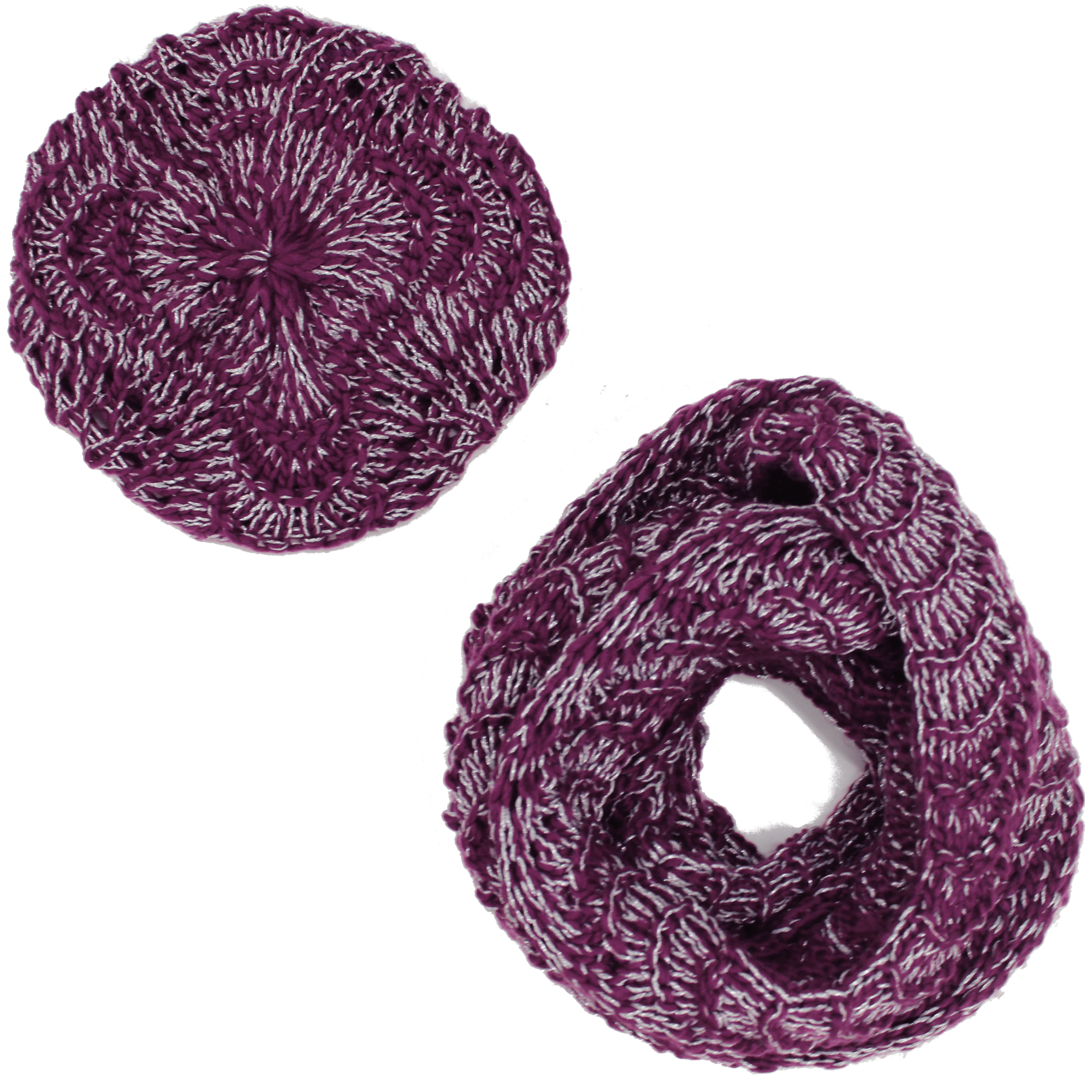 2 Piece Pointelle Crochet Set - Amethyst - Set - La Fiorentina 320702-3