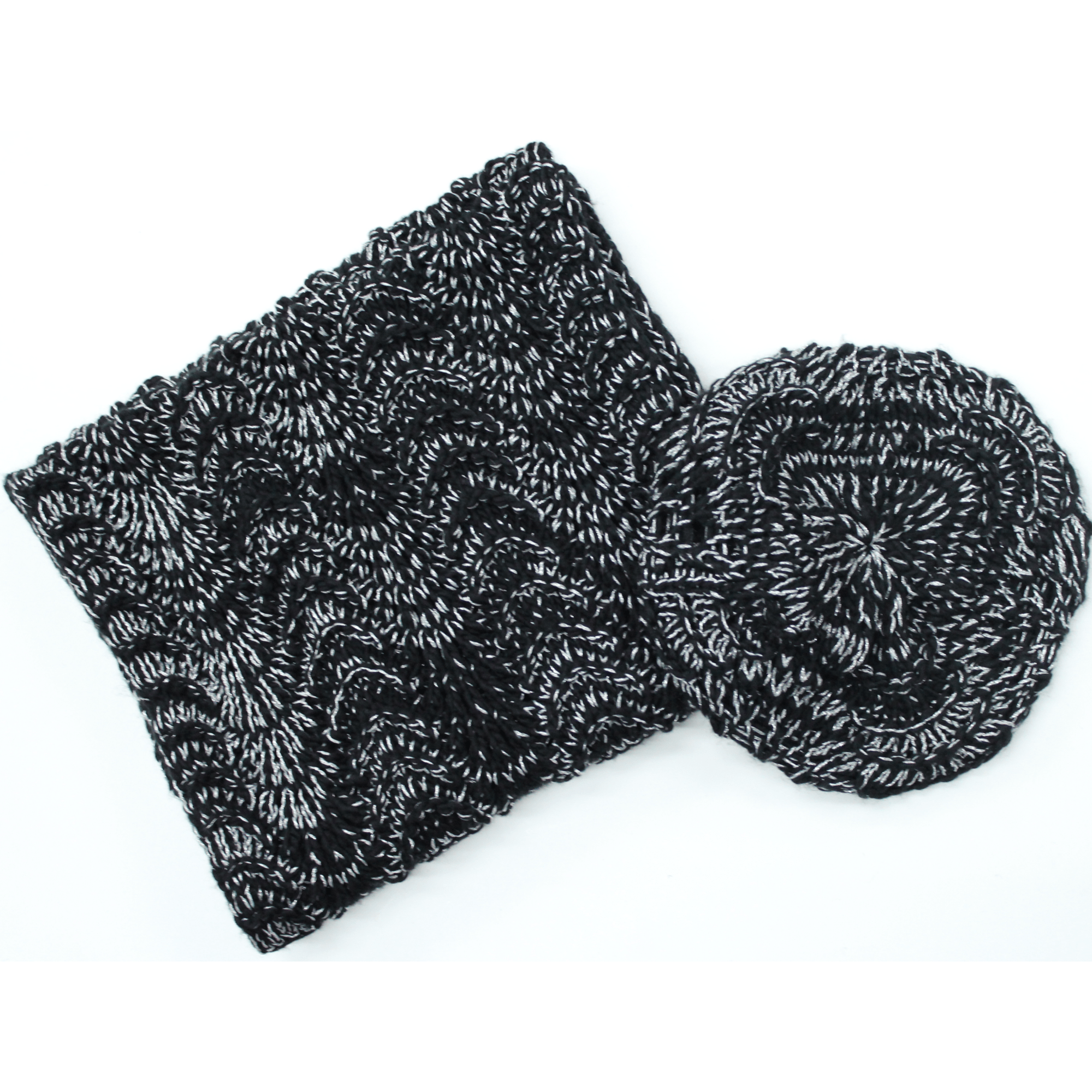 2 Piece Pointelle Crochet Set - Black - Set - La Fiorentina 320702-3