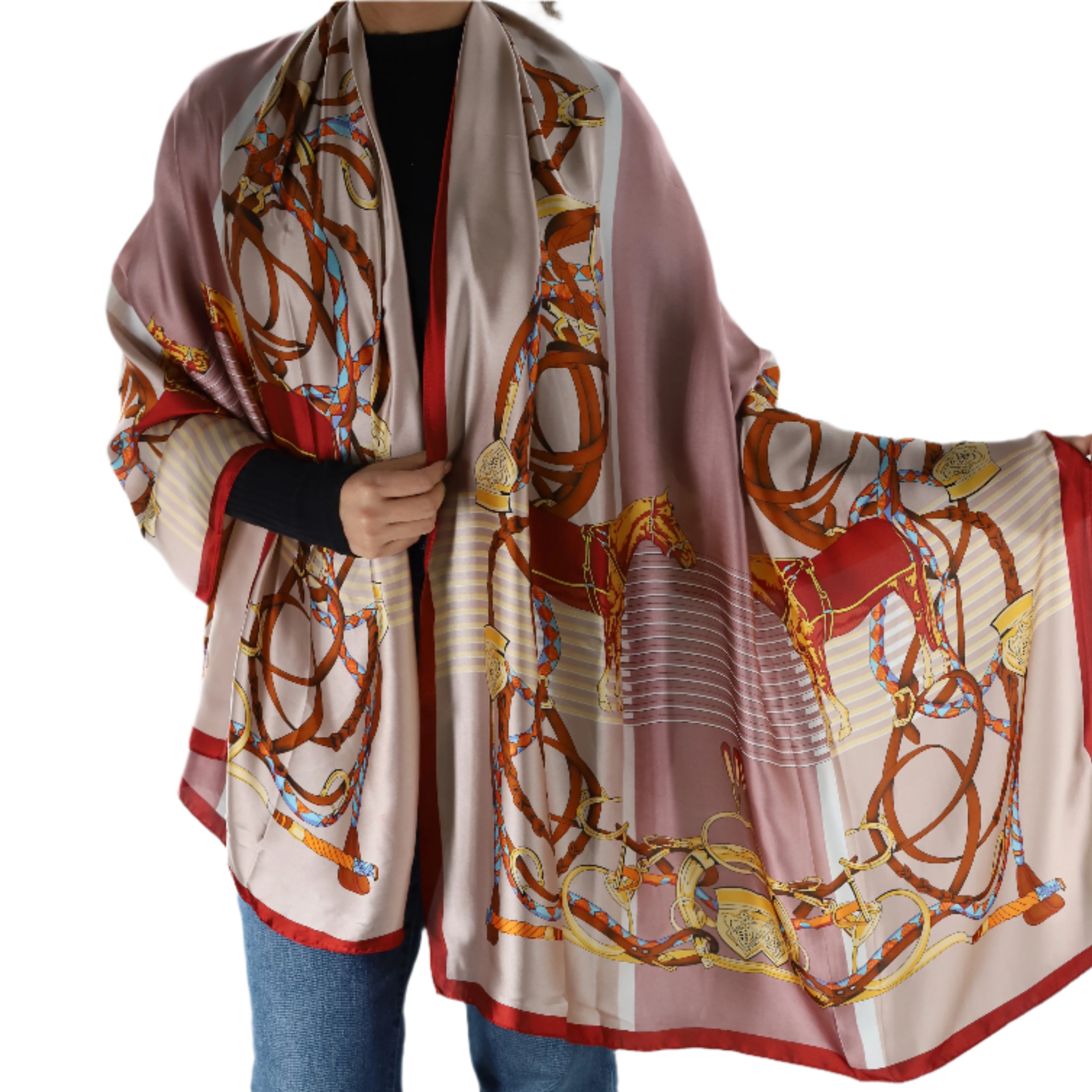 Chain Pattern Scarf - Scarves - La Fiorentina