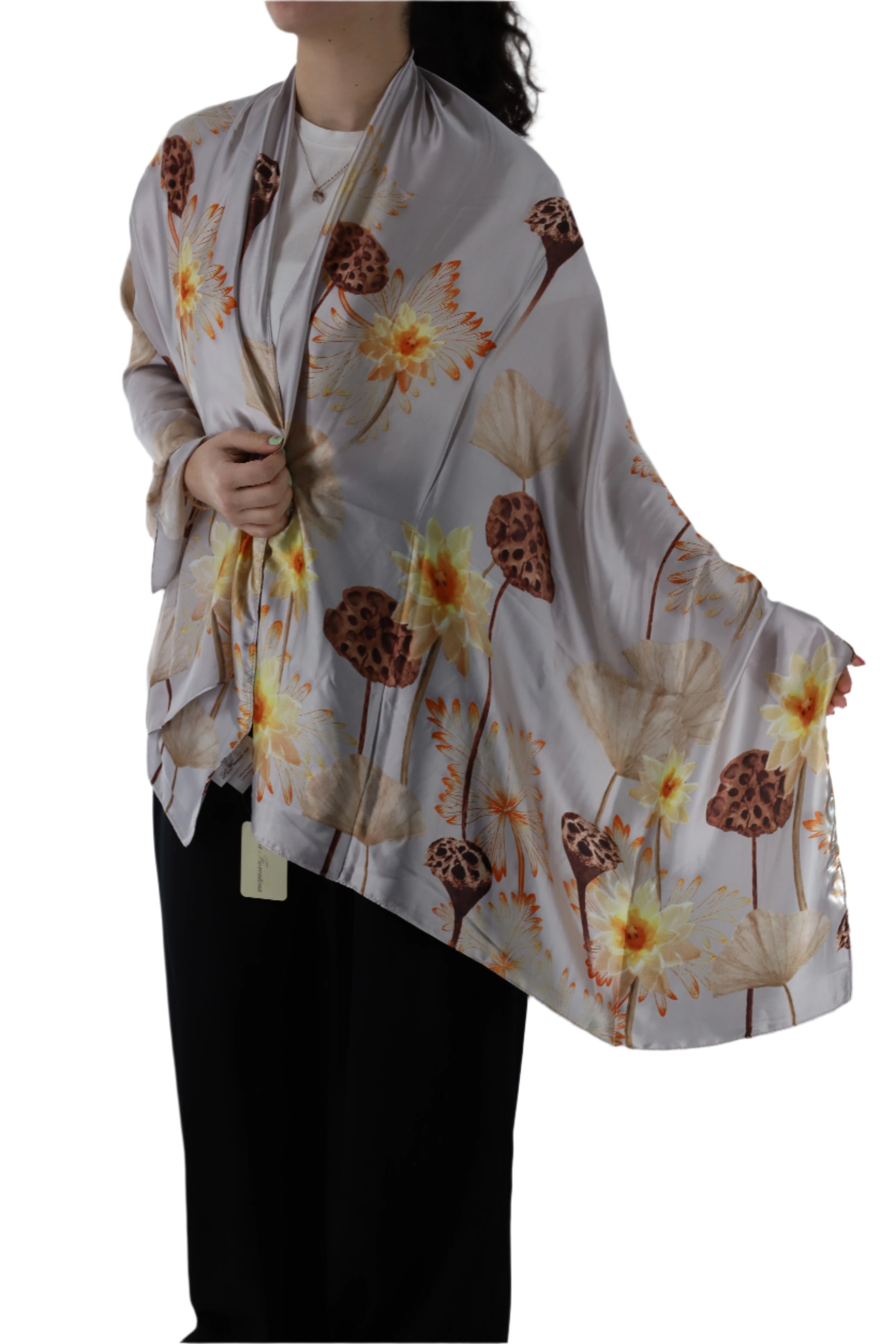 Floral pattern scarf