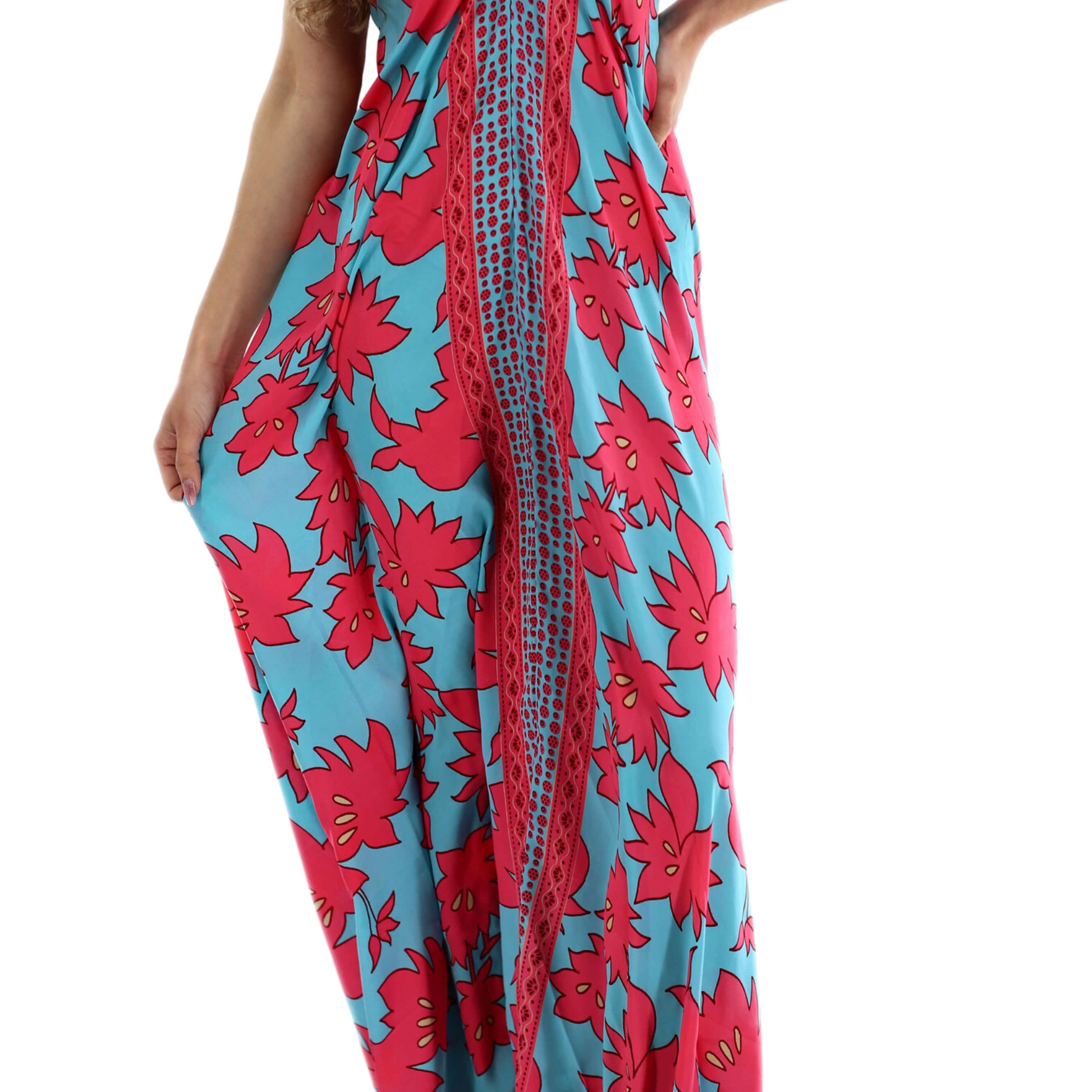 Long Flowy Floral 'Francesca' Maxi Dress in Pink Small / Pink - Dresses - Women's Clothing & Accessories - La Fiorentina Long Flowy Floral 'Francesca' Maxi Dress in Pink Small / Pink - Dresses - Women's Clothing & Accessories - La Fiorentina