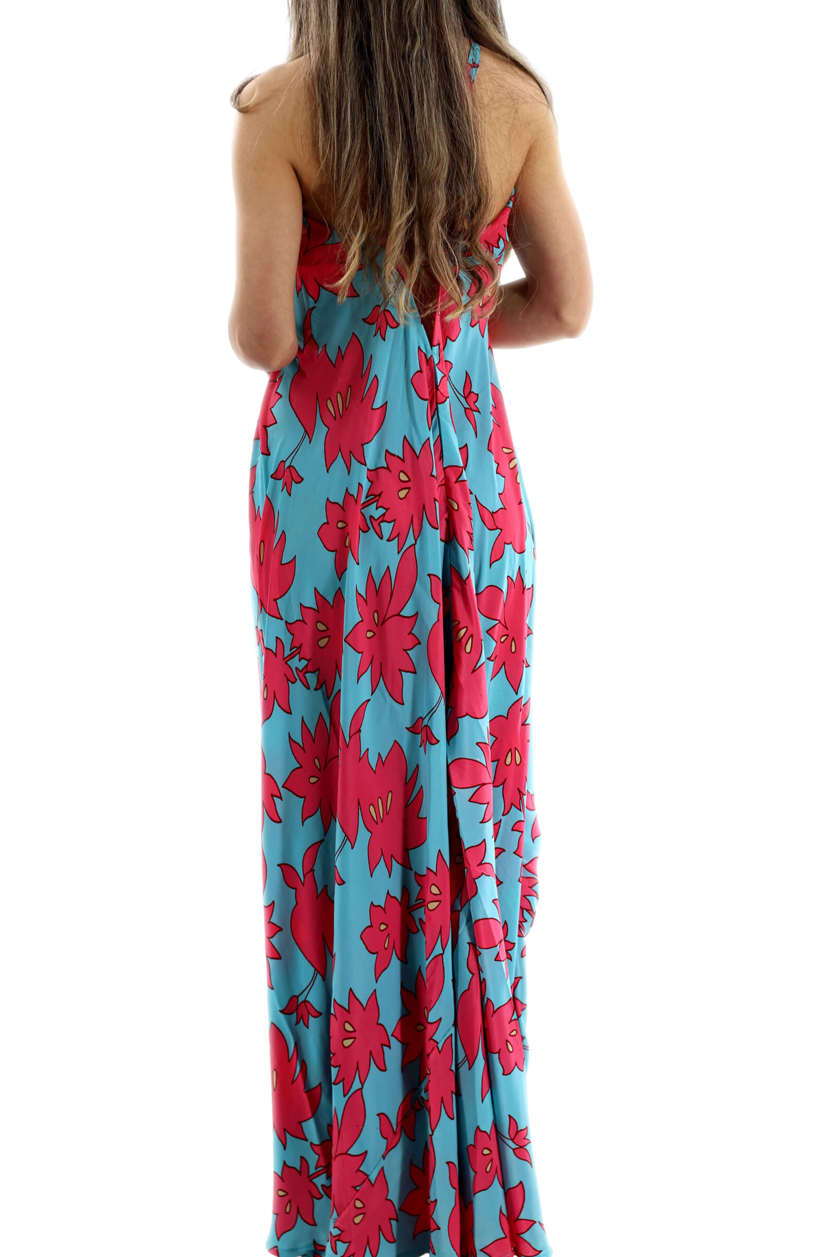 Long Flowy Floral 'Francesca' Maxi Dress in Pink Small / Pink - Dresses - Women's Clothing & Accessories - La Fiorentina Long Flowy Floral 'Francesca' Maxi Dress in Pink Small / Pink - Dresses - Women's Clothing & Accessories - La Fiorentina