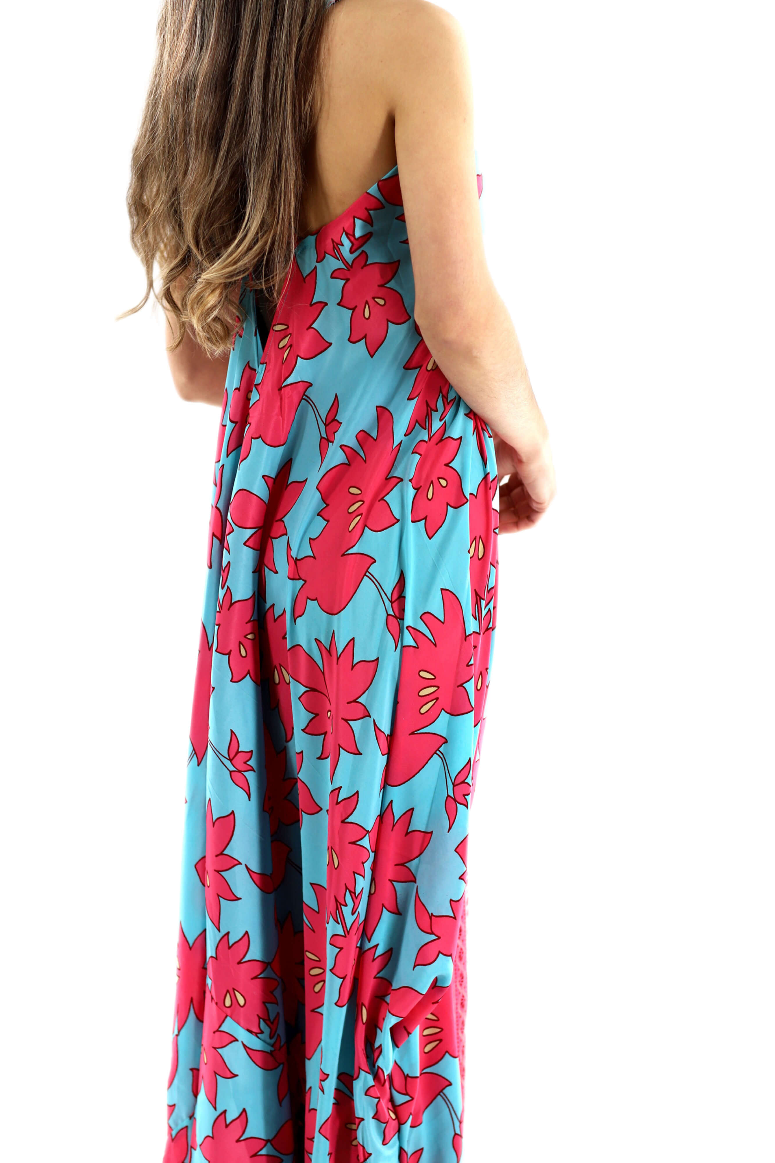 Long Flowy Floral 'Francesca' Maxi Dress in Pink Small / Pink - Dresses - Women's Clothing & Accessories - La Fiorentina Long Flowy Floral 'Francesca' Maxi Dress in Pink Small / Pink - Dresses - Women's Clothing & Accessories - La Fiorentina