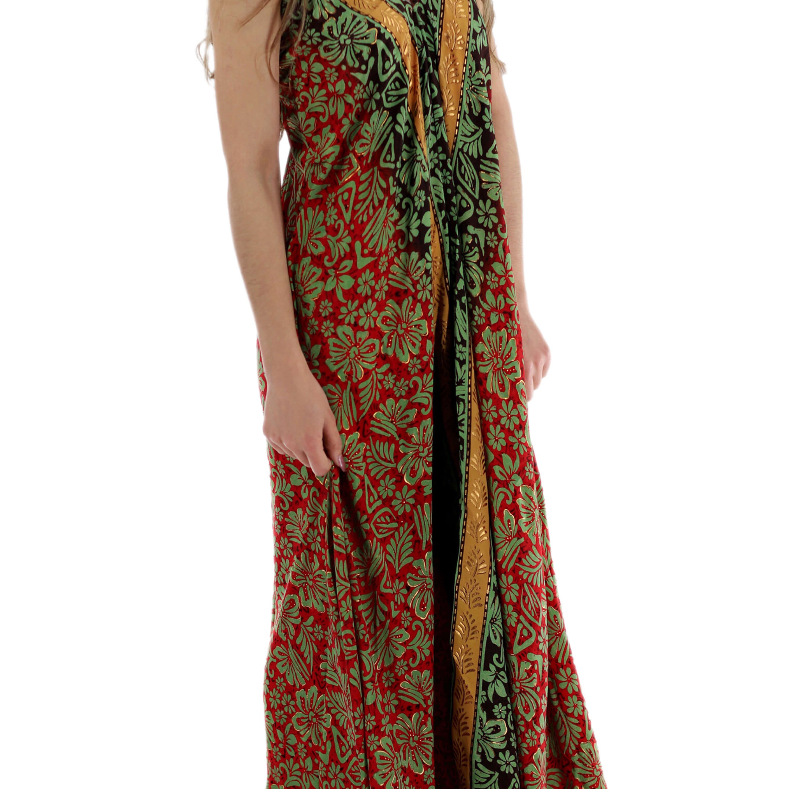 Long Flowy Floral 'Francesca' Maxi Dress in Red