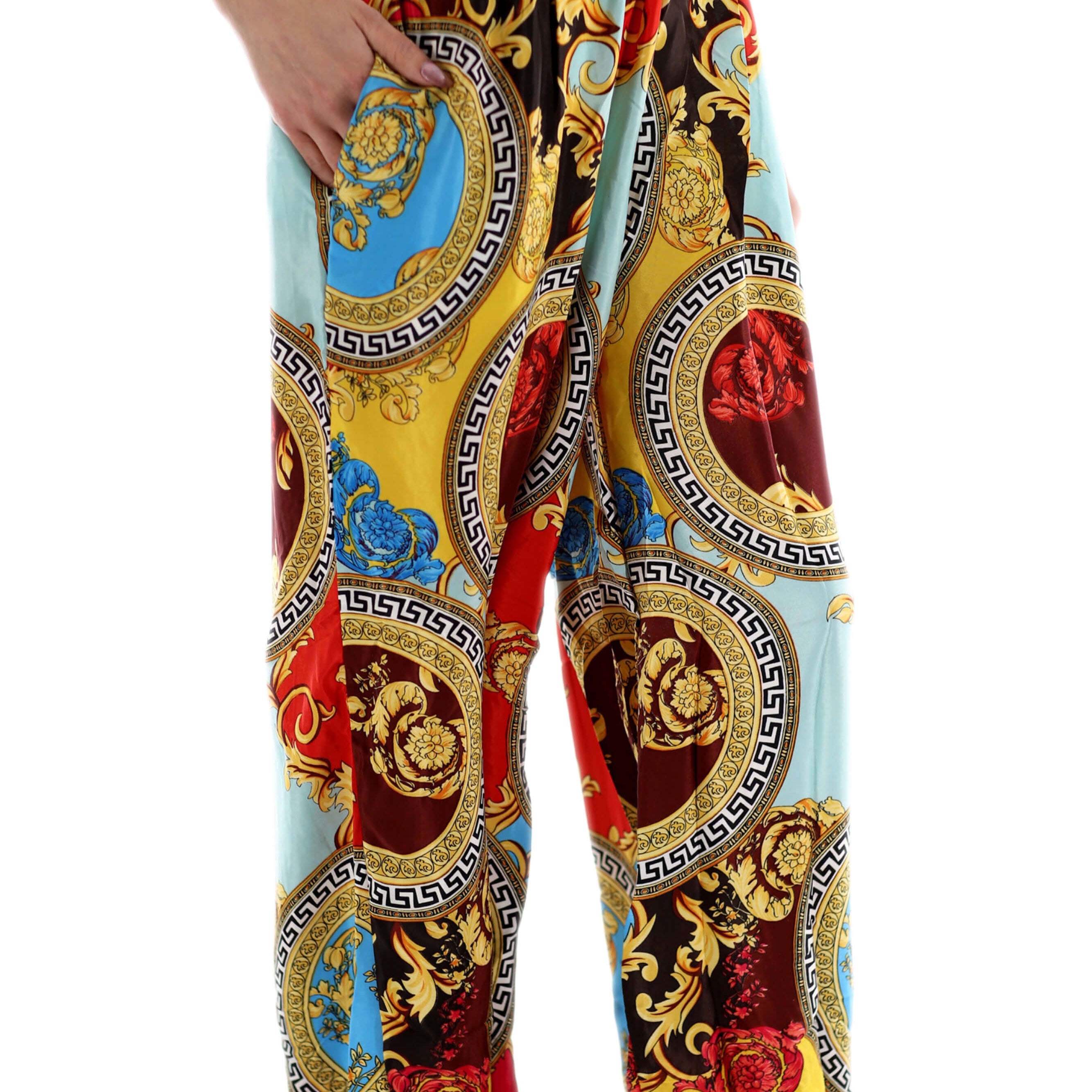 Wide Leg "Lucia" Pants in Red