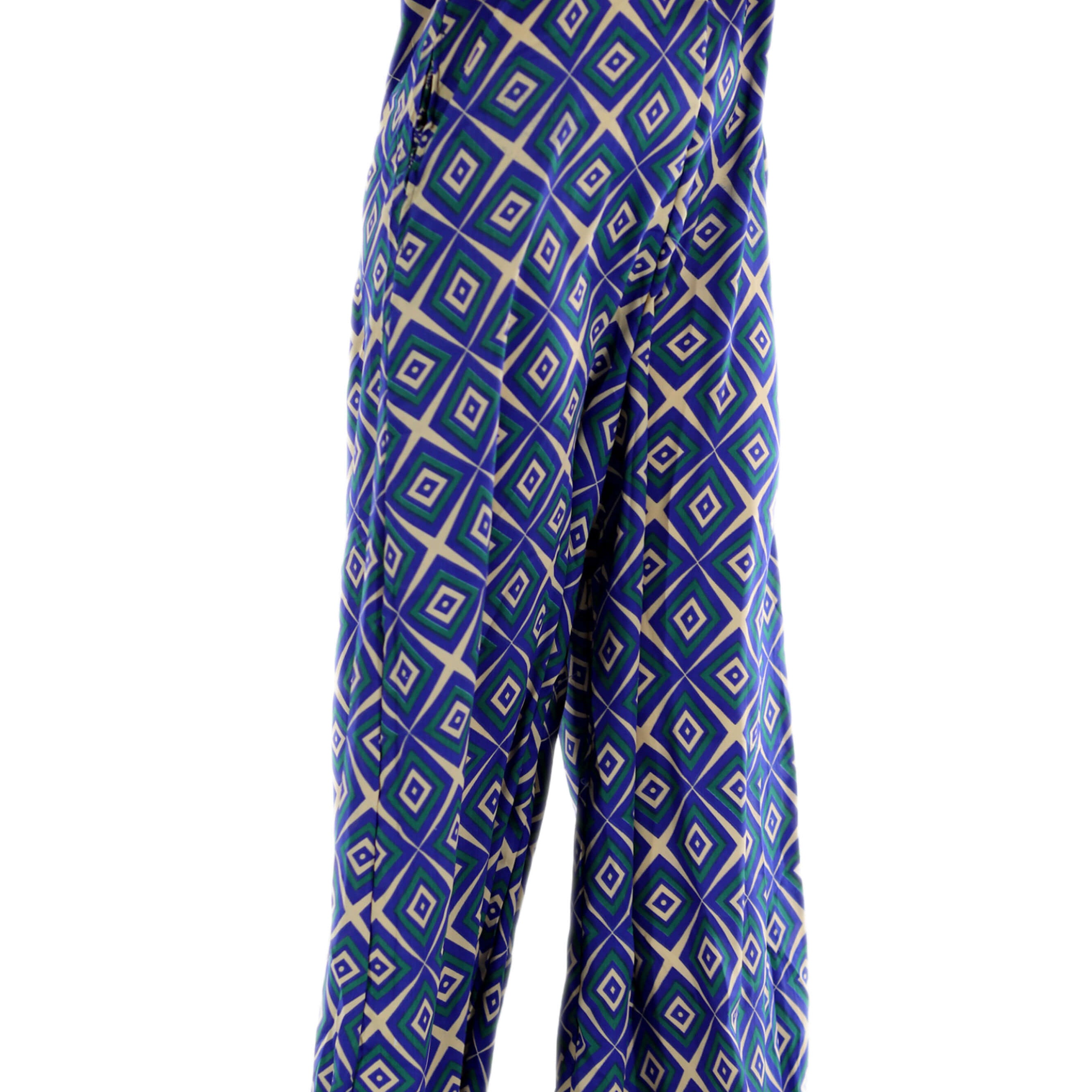 Long Printed Jumpsuit "Mia" in Blue