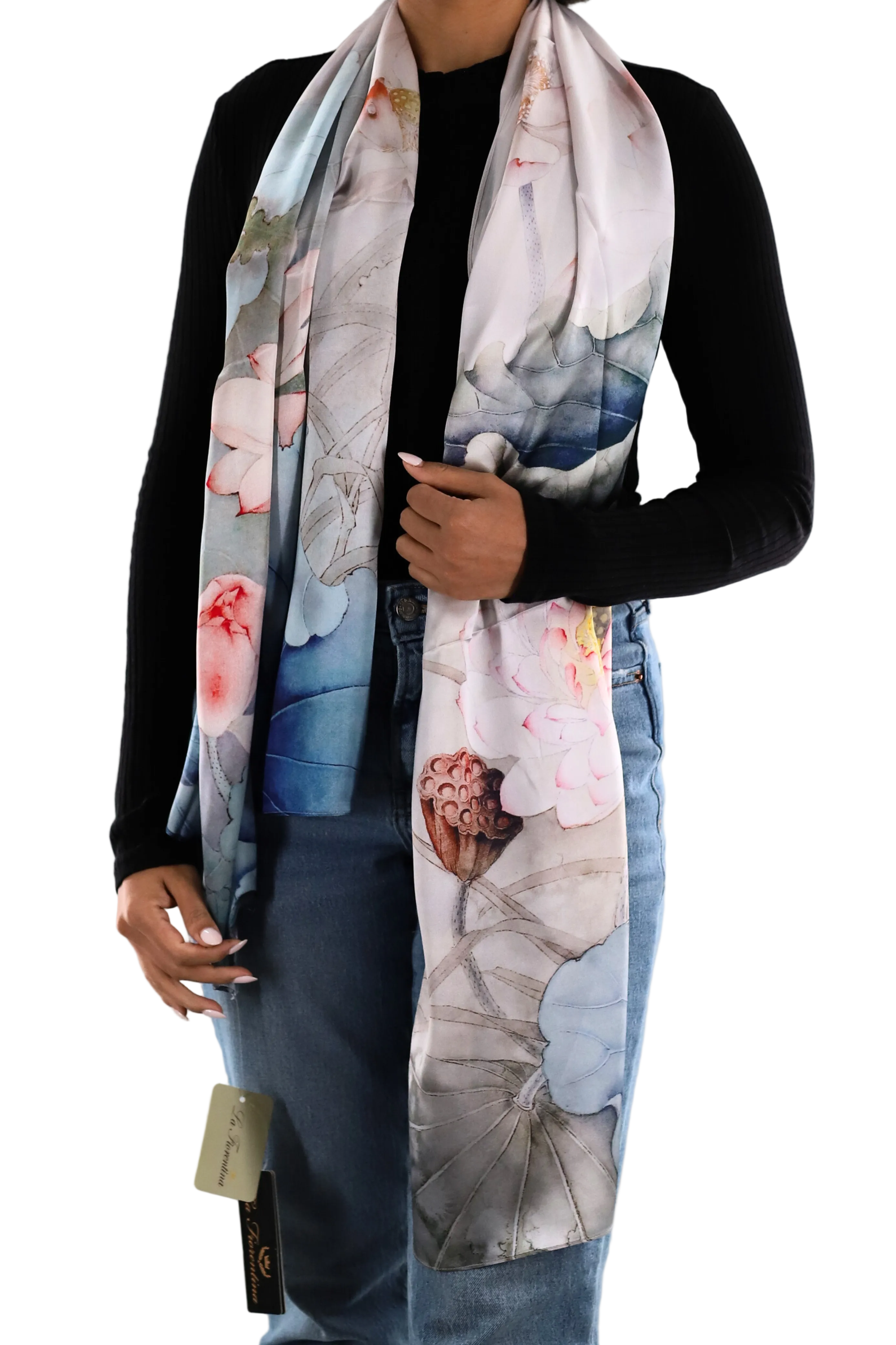 Floral print scarf - Silk Scarf - La Fiorentina