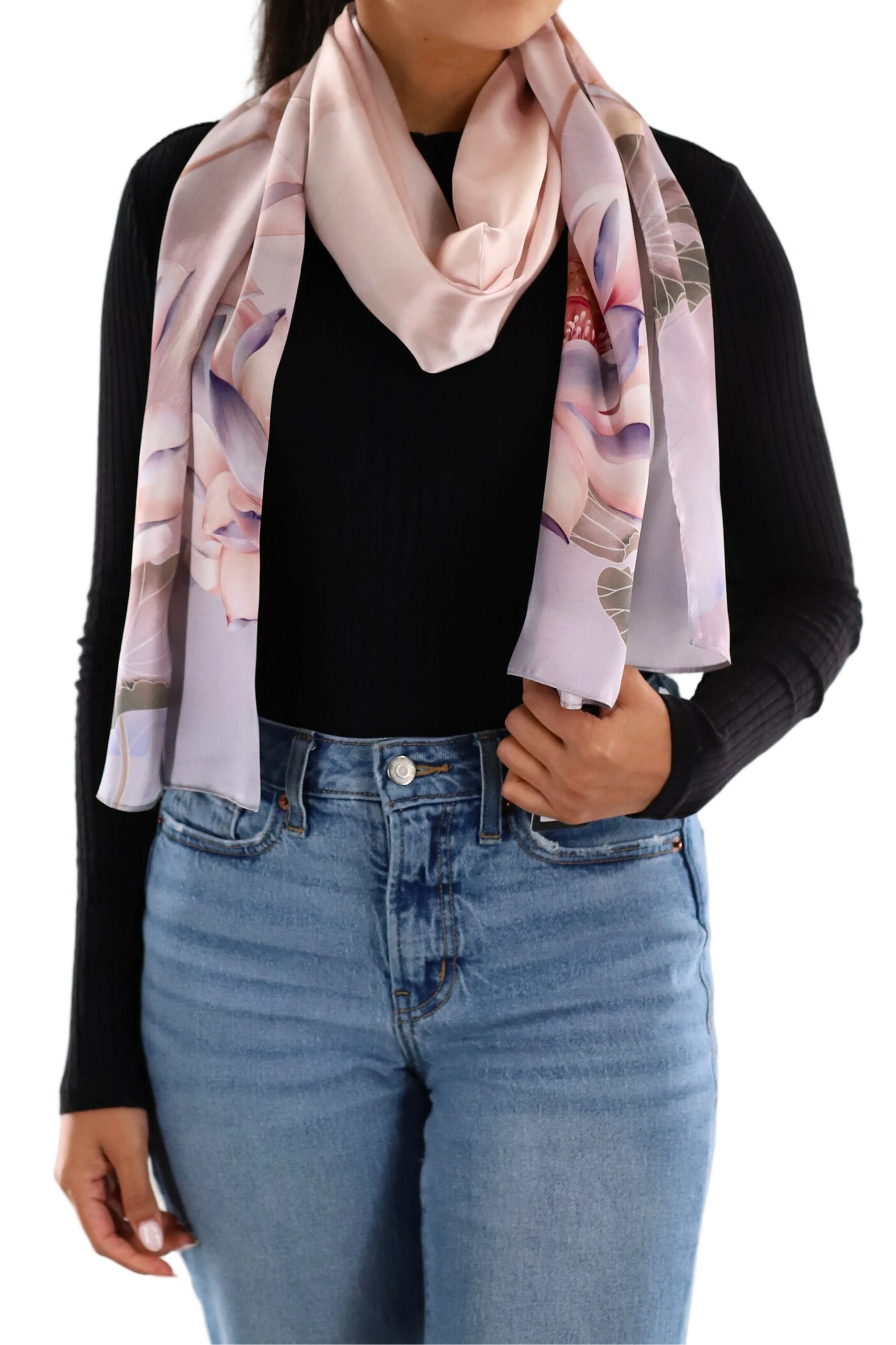 Floral print scarf