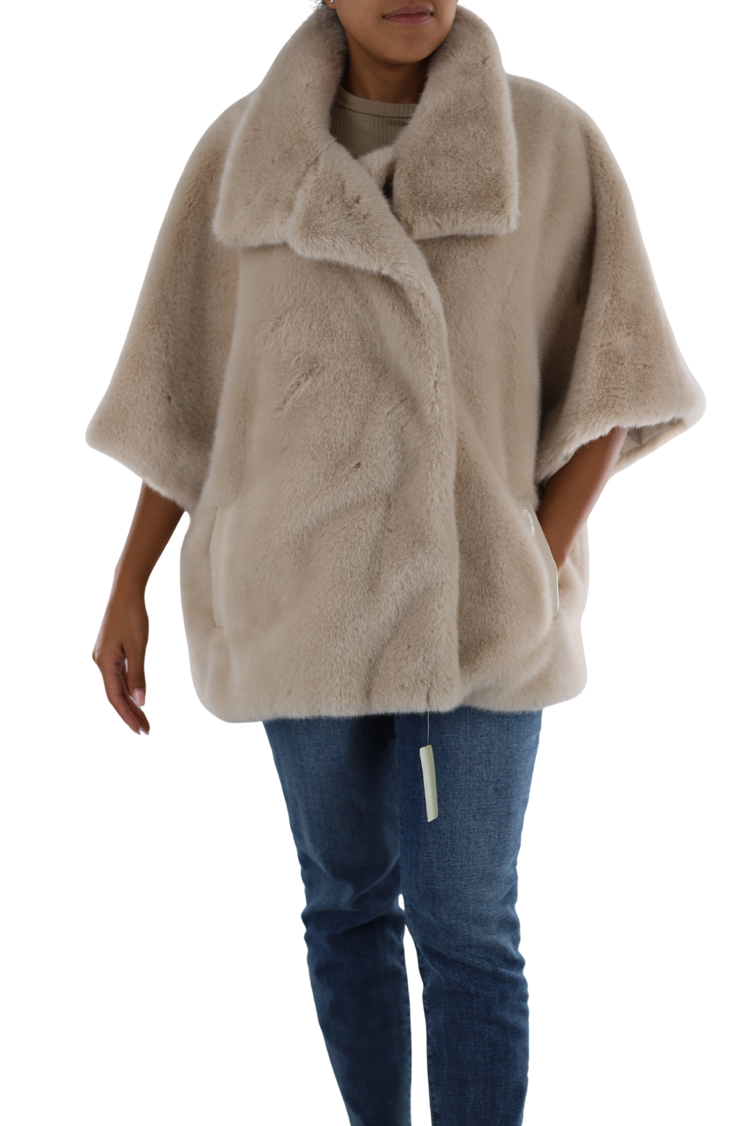 Plush Faux Fur Cape