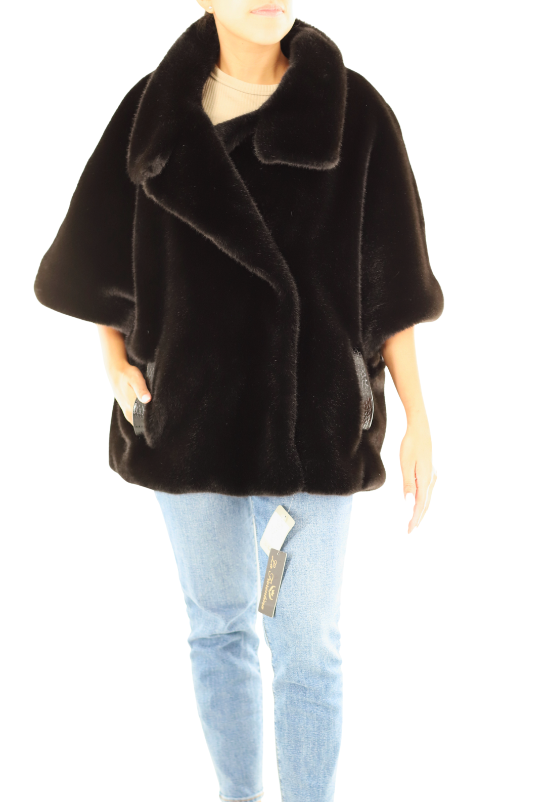 Plush Faux Fur Cape