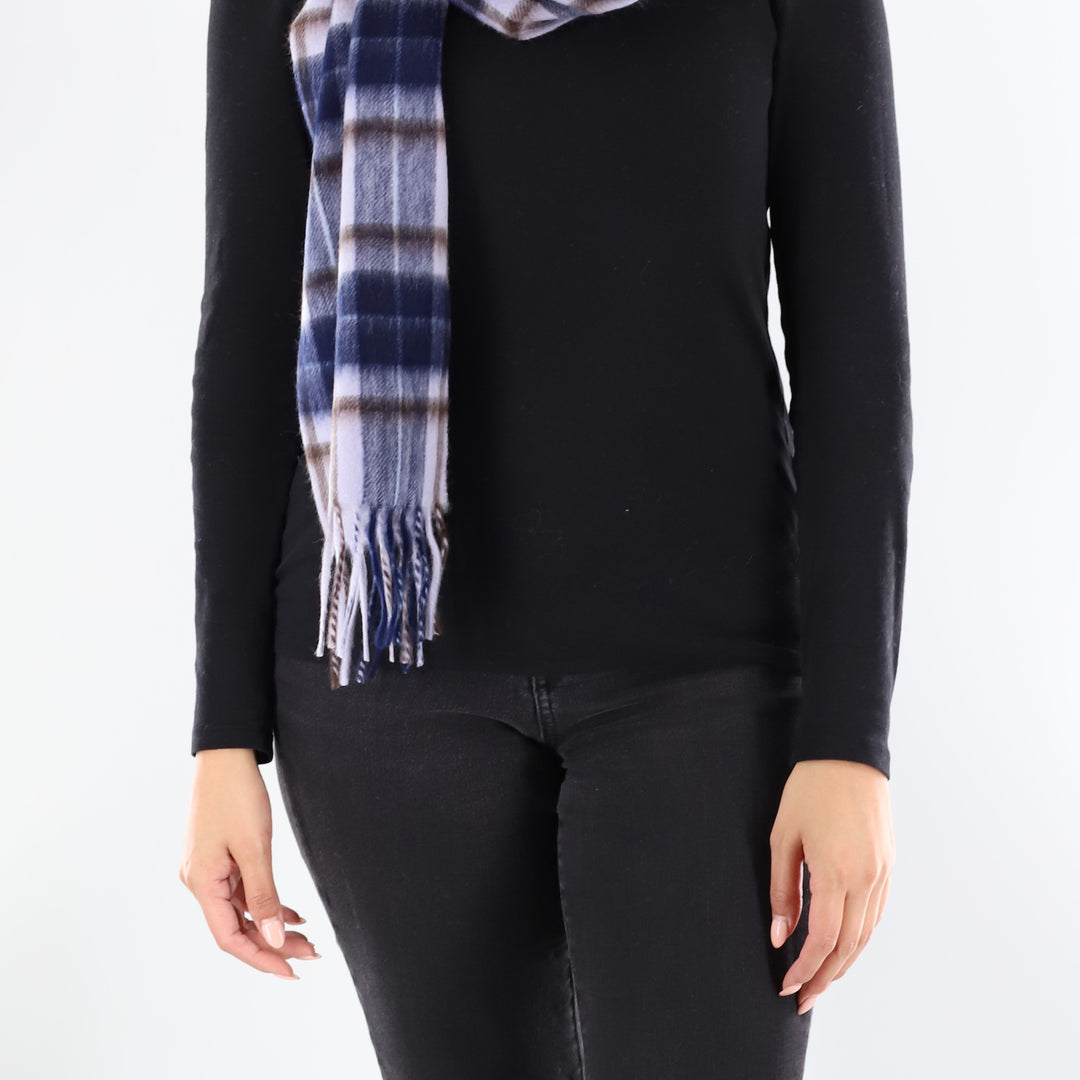 Plaid Scarf with fringe