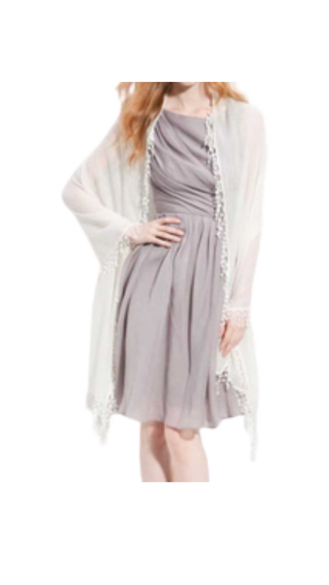 Pom Pom Cashmere Scarf- Ivory