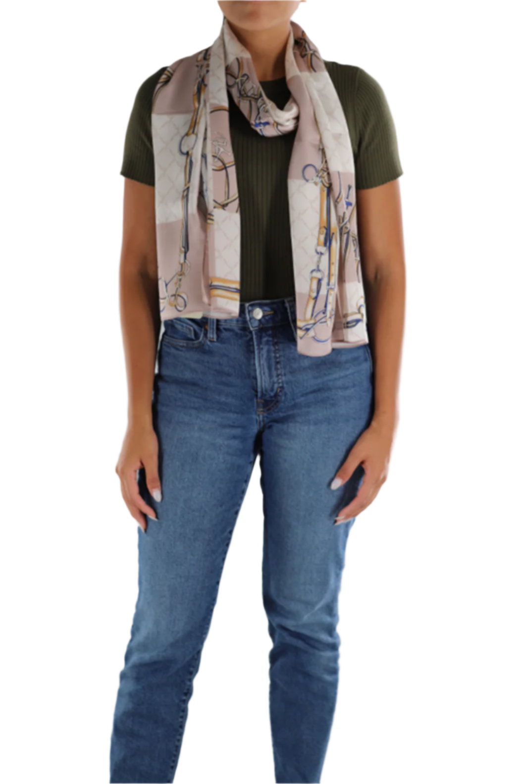 Chain Print Silk Scarf