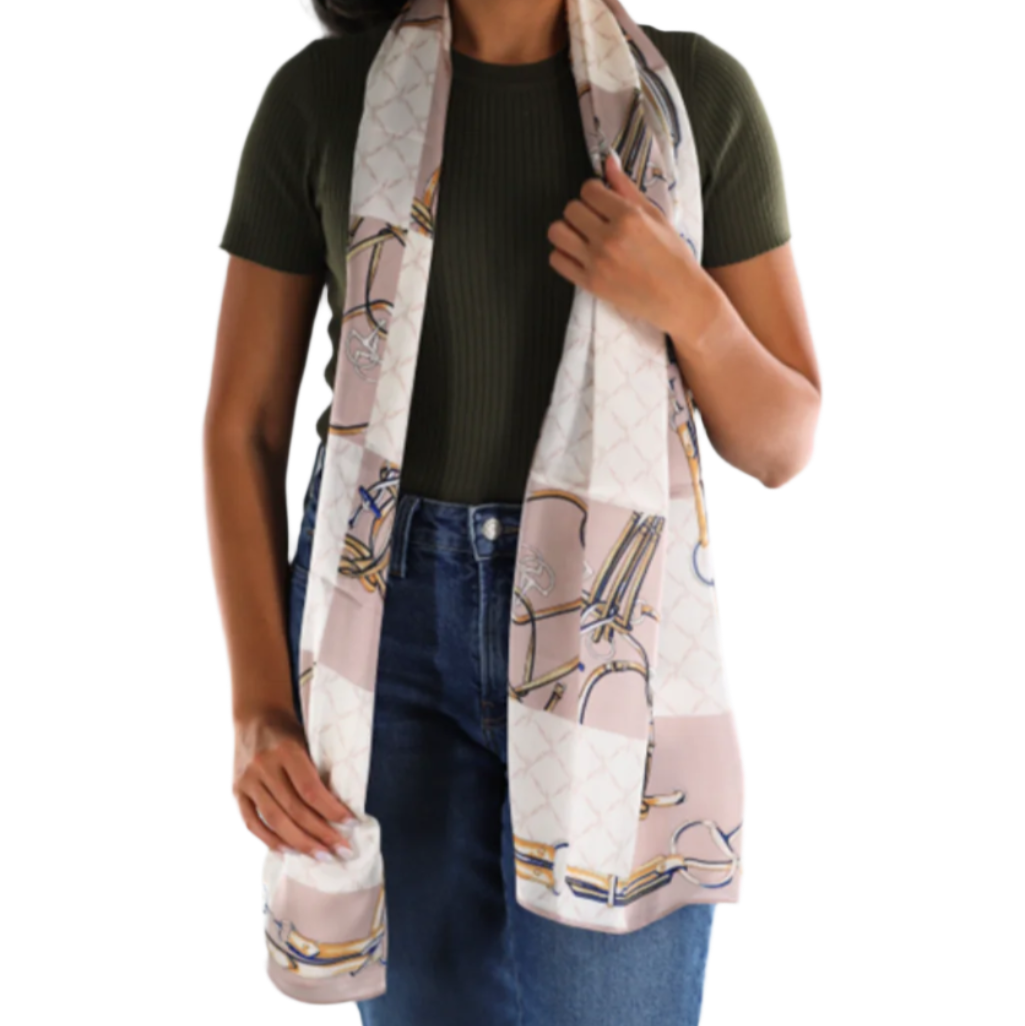Chain Print Silk Scarf