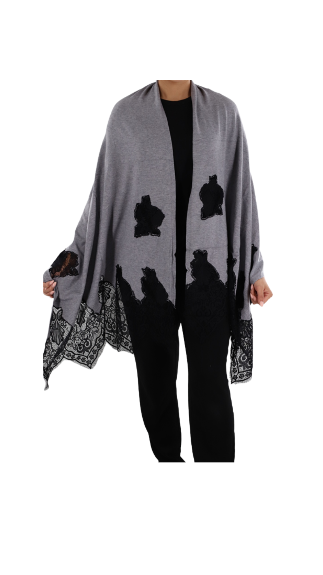 Wrap with lace detail