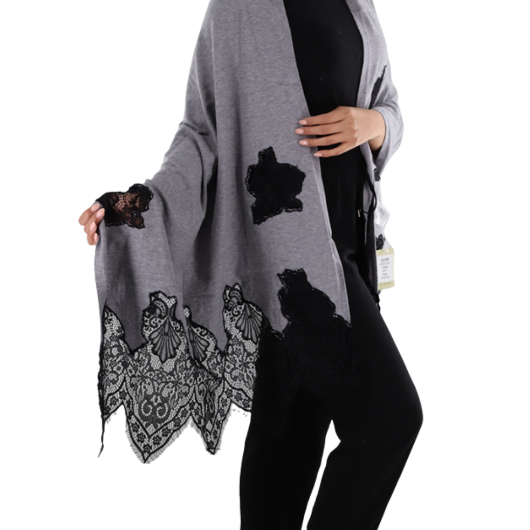 Wrap with lace detail