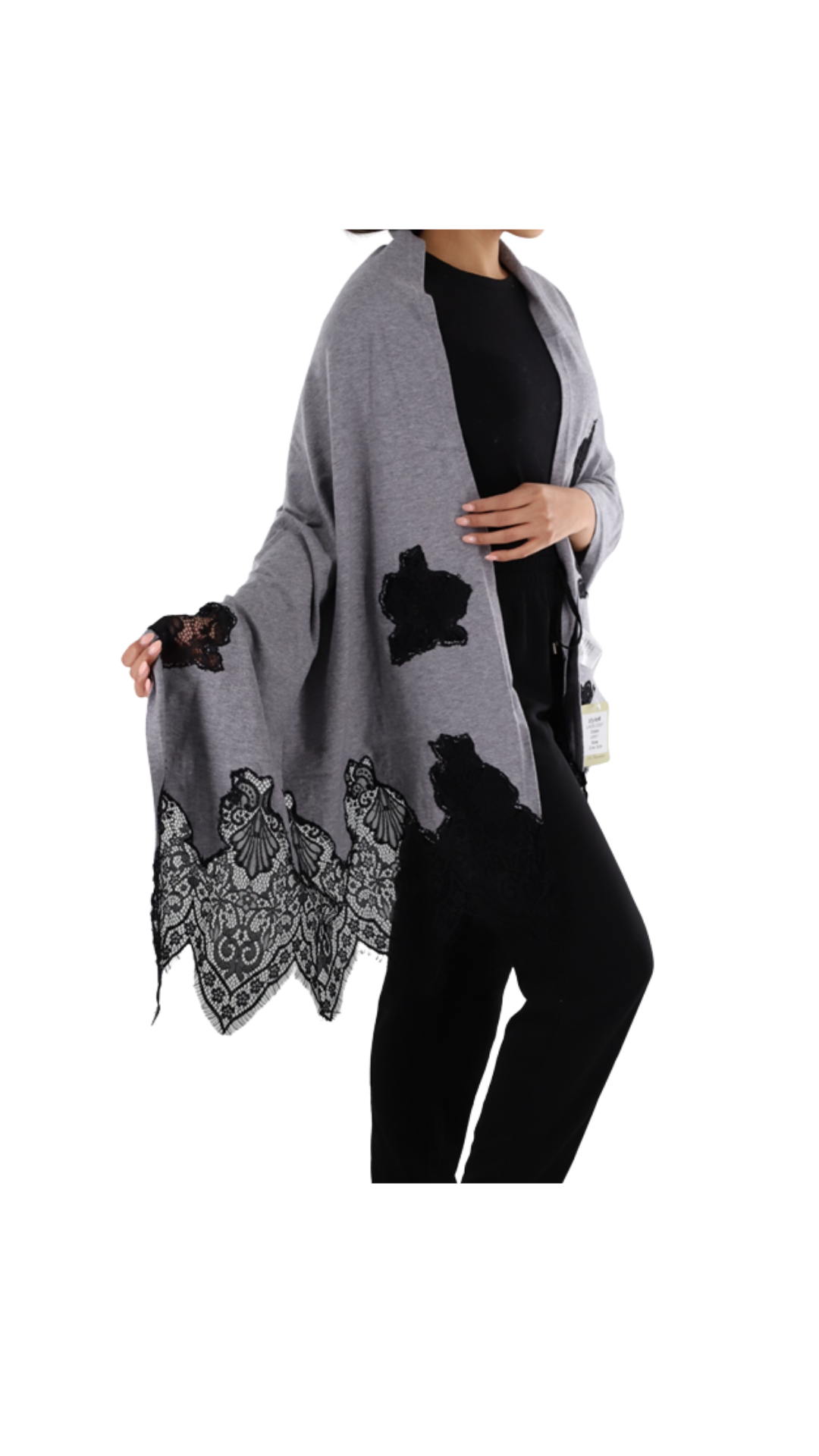 Wrap with lace detail