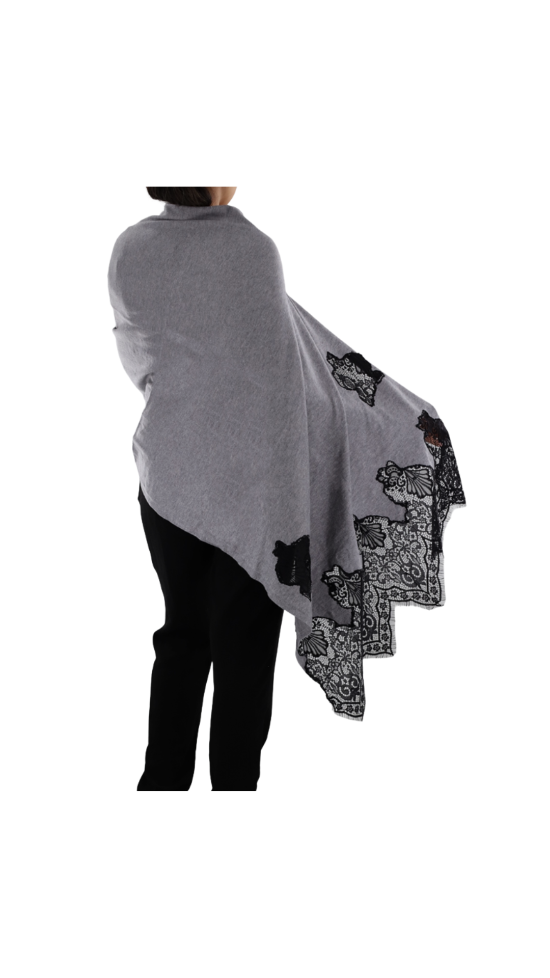 Wrap with lace detail