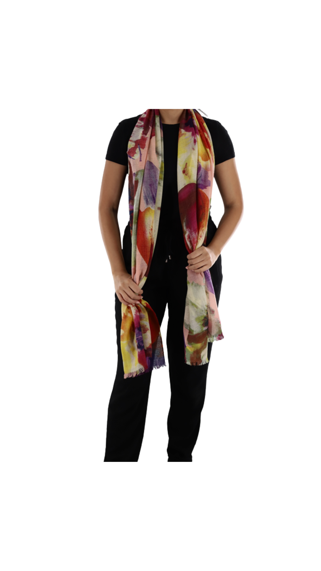 Watercolor print scarf