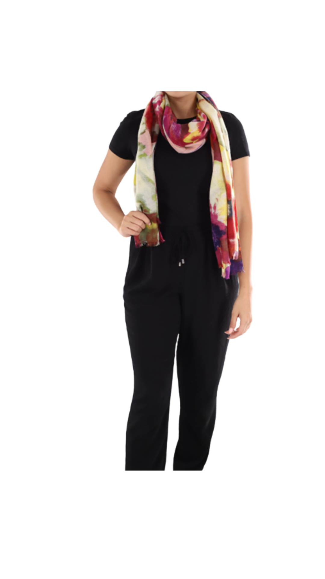 Watercolor print scarf