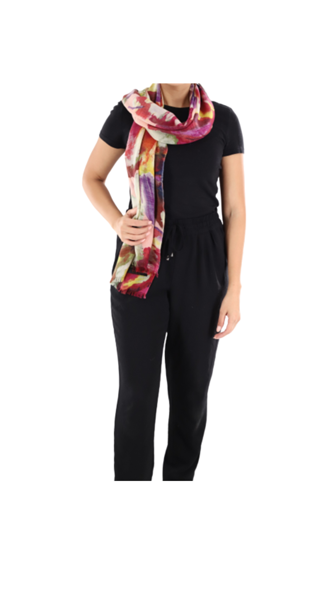 Watercolor print scarf