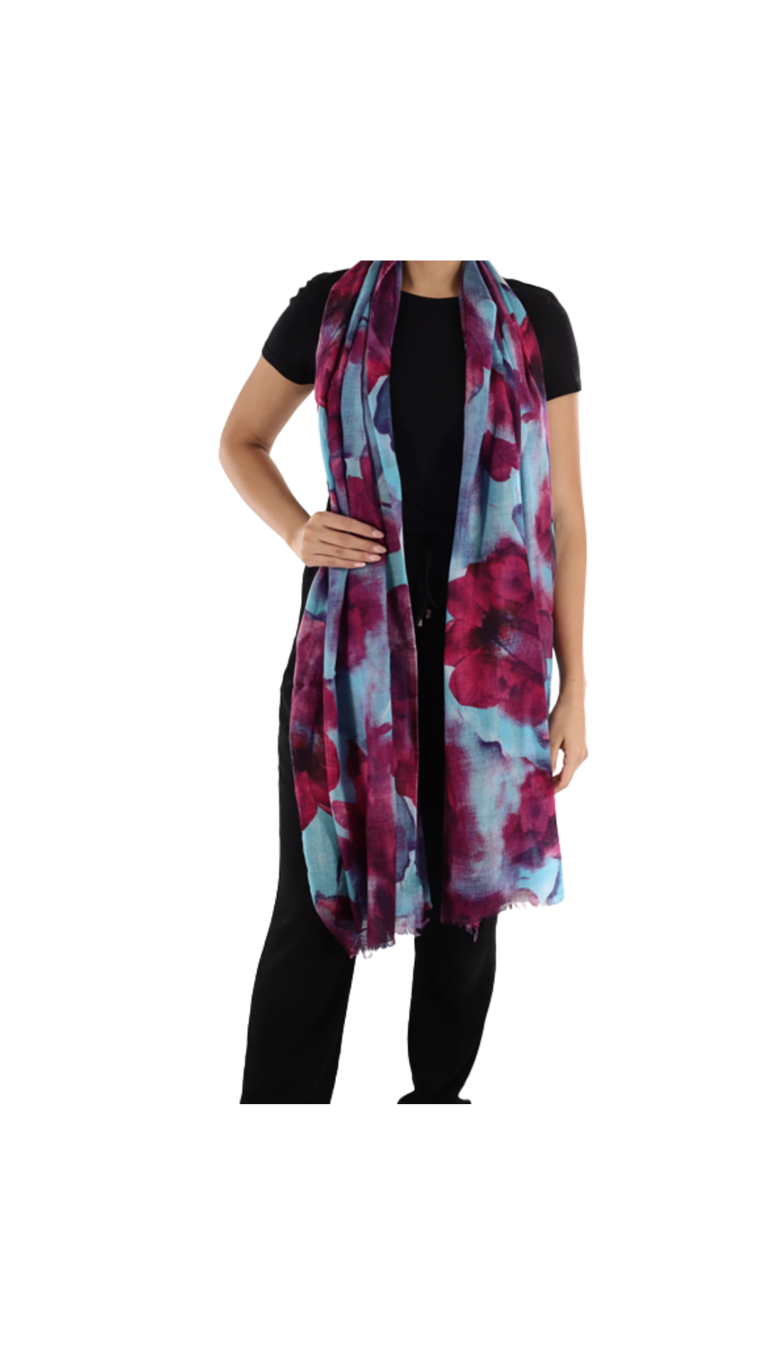 Watercolor print scarf