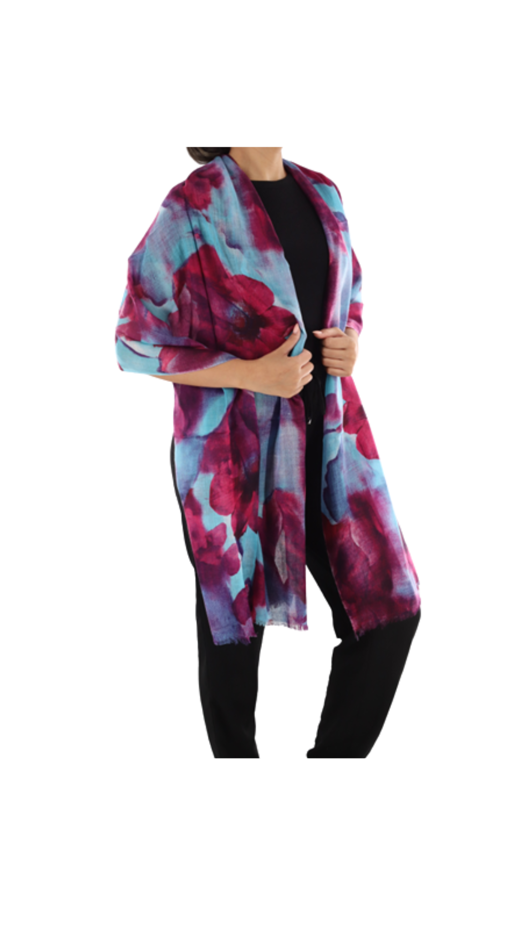 Watercolor print scarf