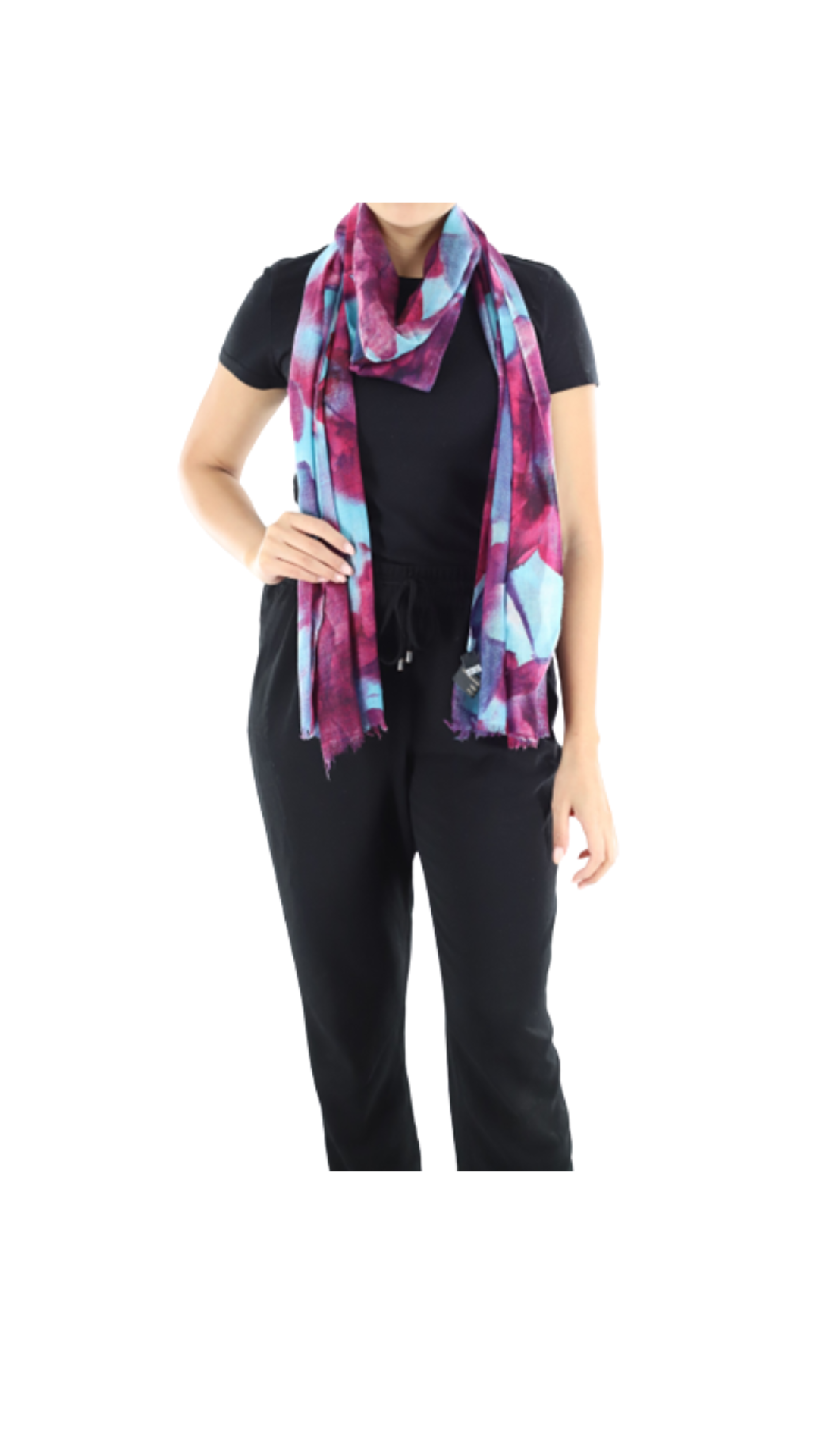 Watercolor print scarf