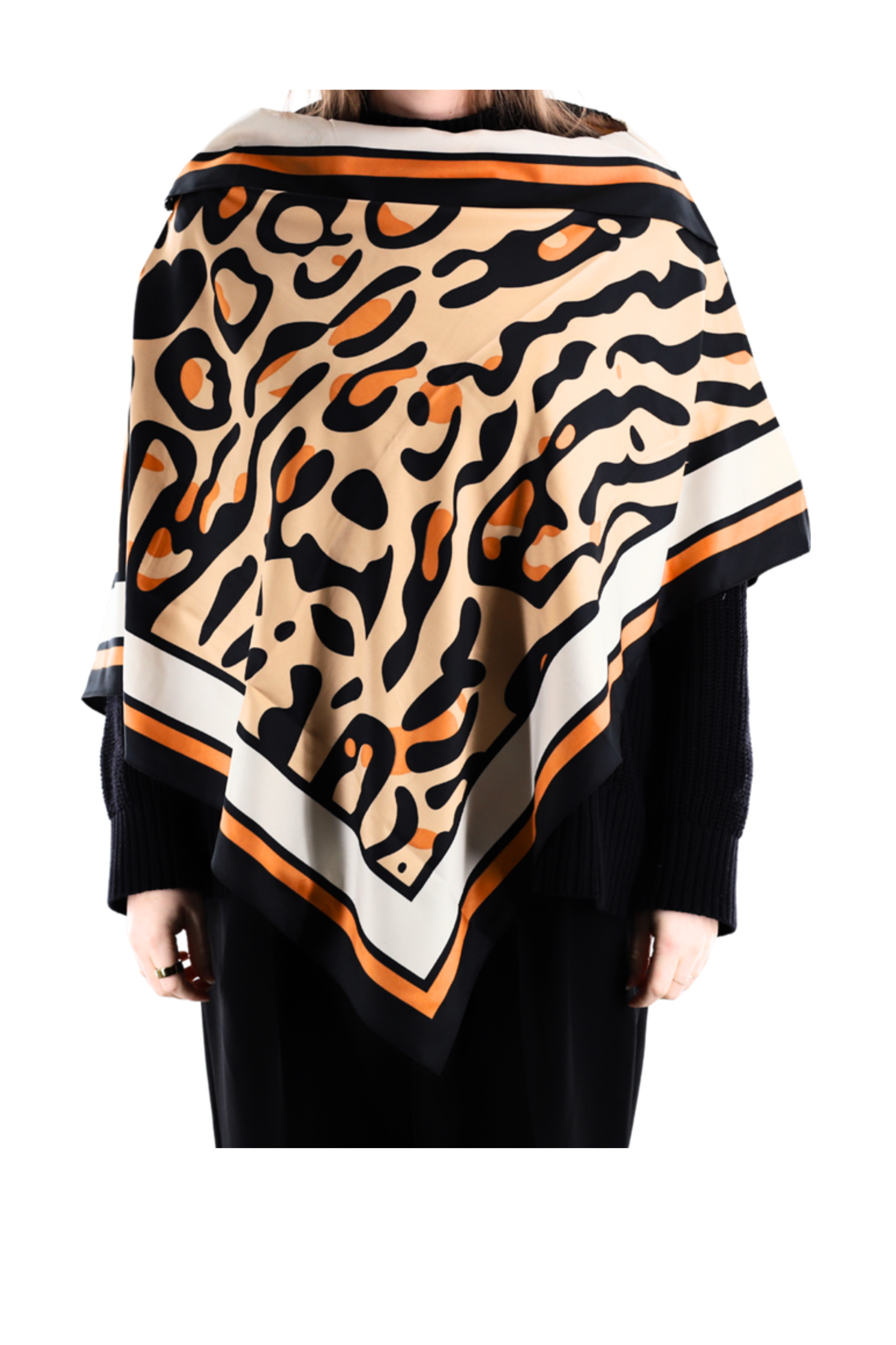 Leopard Print Poncho - Poncho - La Fiorentina
