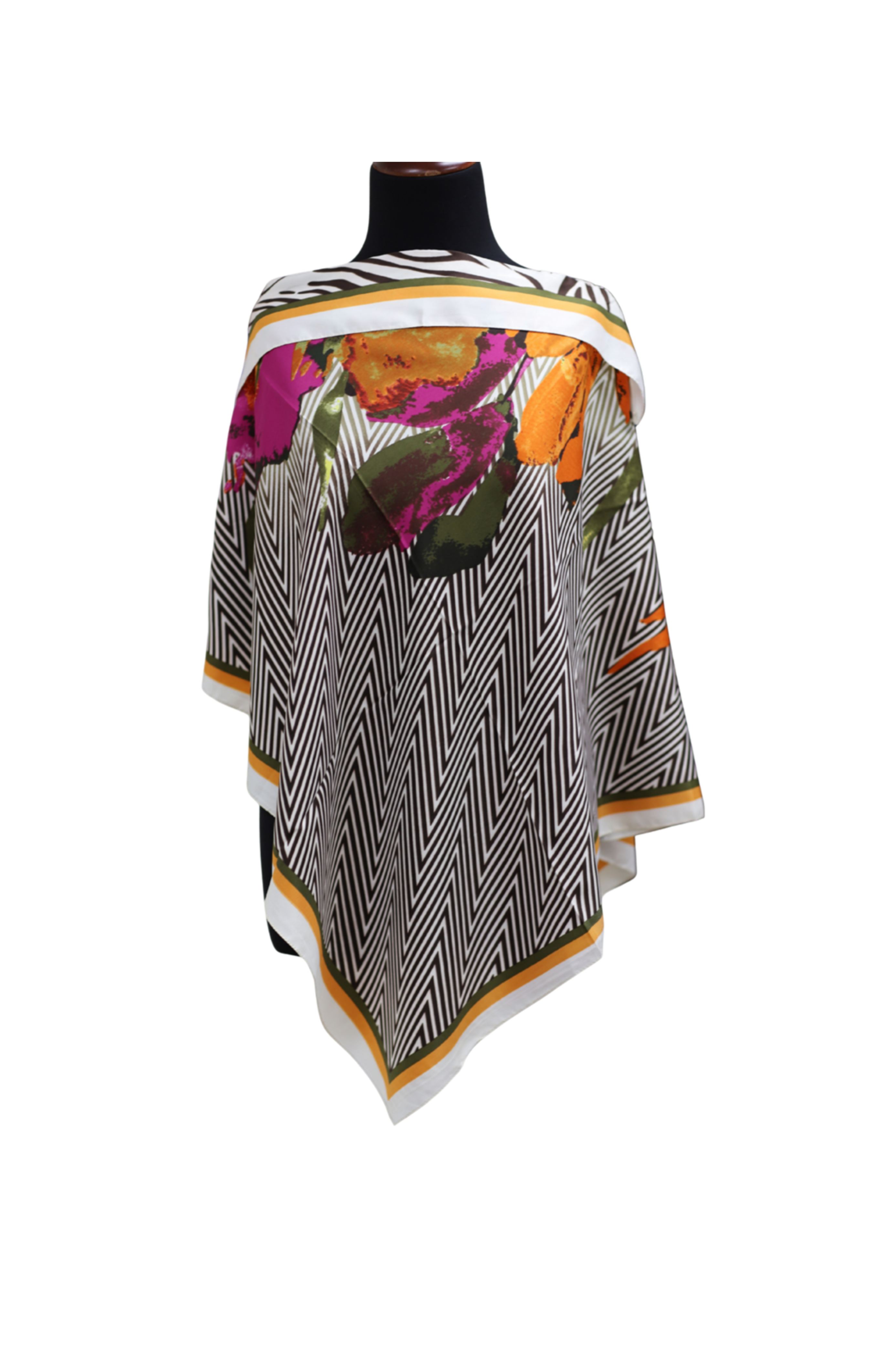 Chevron Print Poncho - Poncho - La Fiorentina
