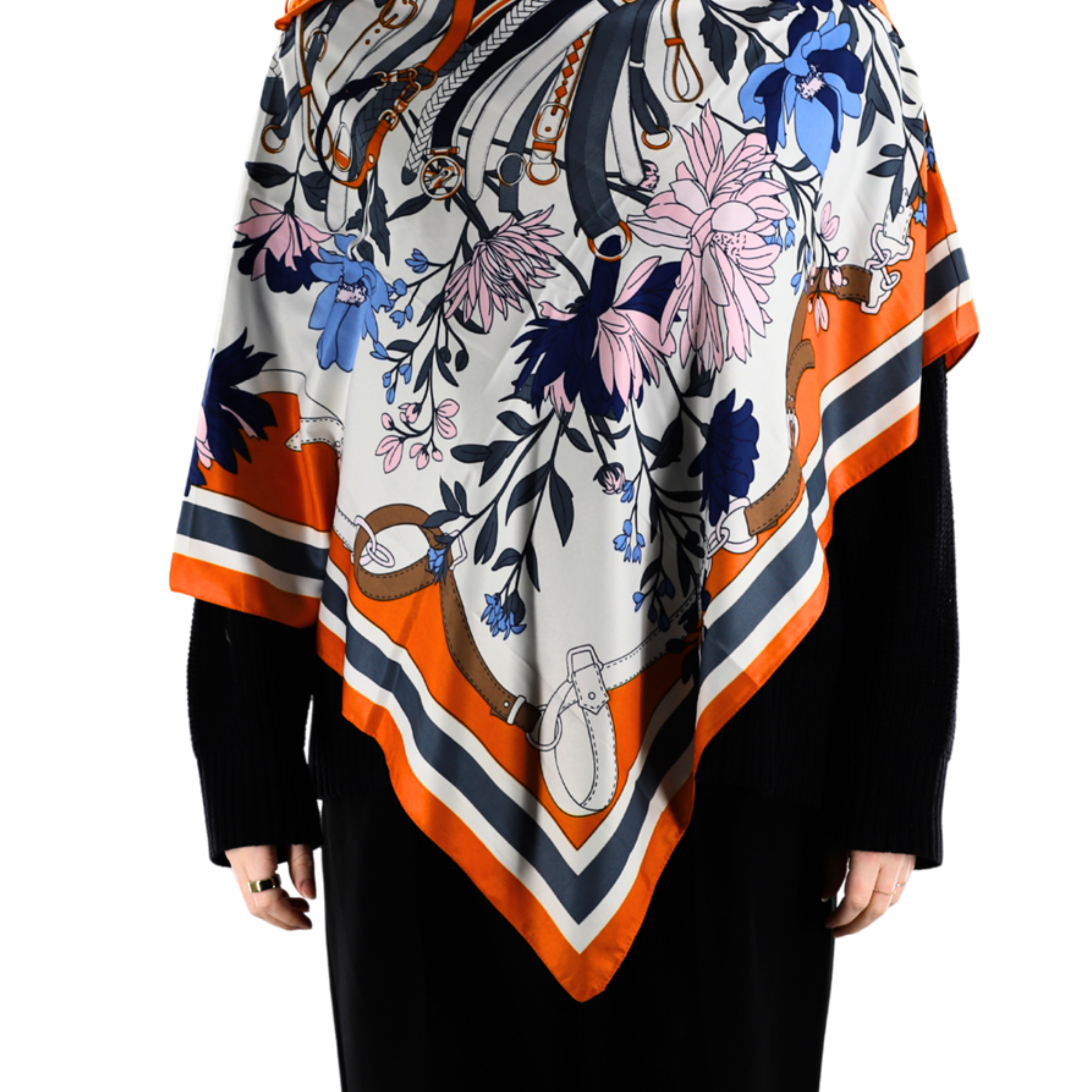 Floral Print Poncho - Poncho - La Fiorentina