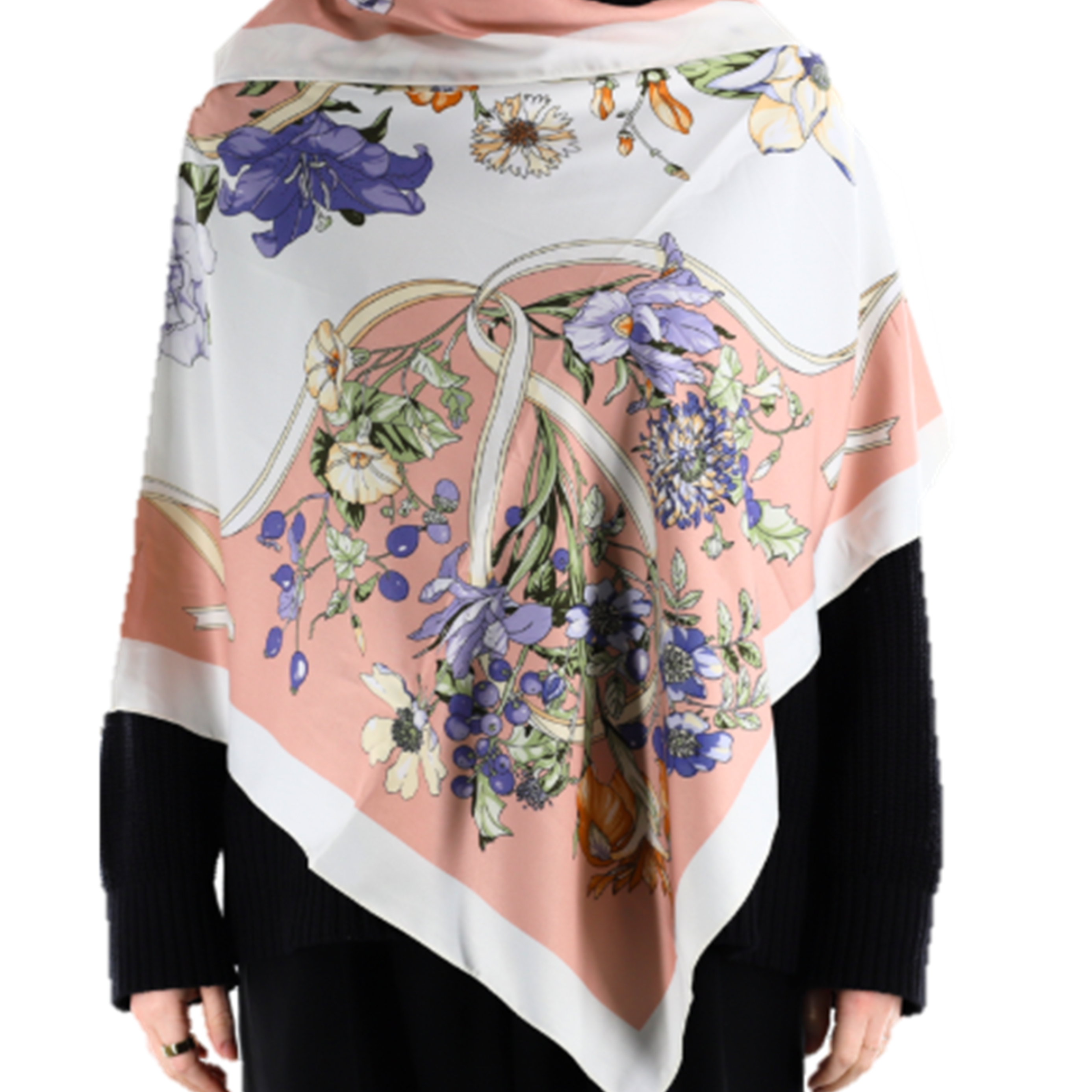 Floral Print Poncho - Poncho - La Fiorentina