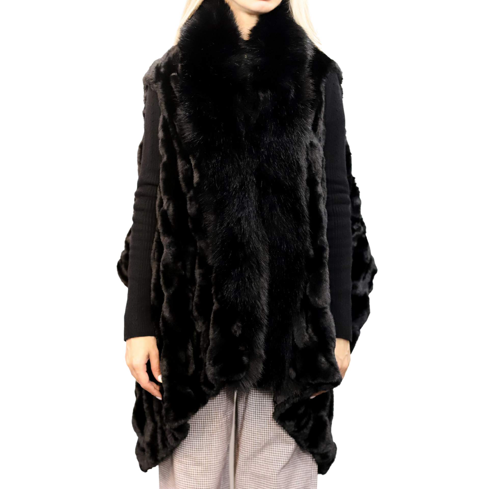 カーラ　CARLA Eco fur vest / black カーラ CARLA Eco fur vest / black カーラ CARLA Eco fur vest