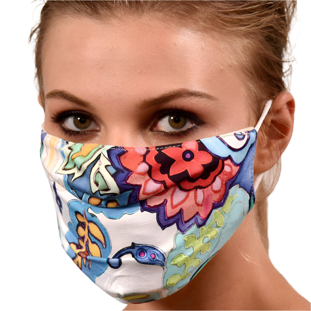 Abstract Multi Colored Print Face Mask MASK#17