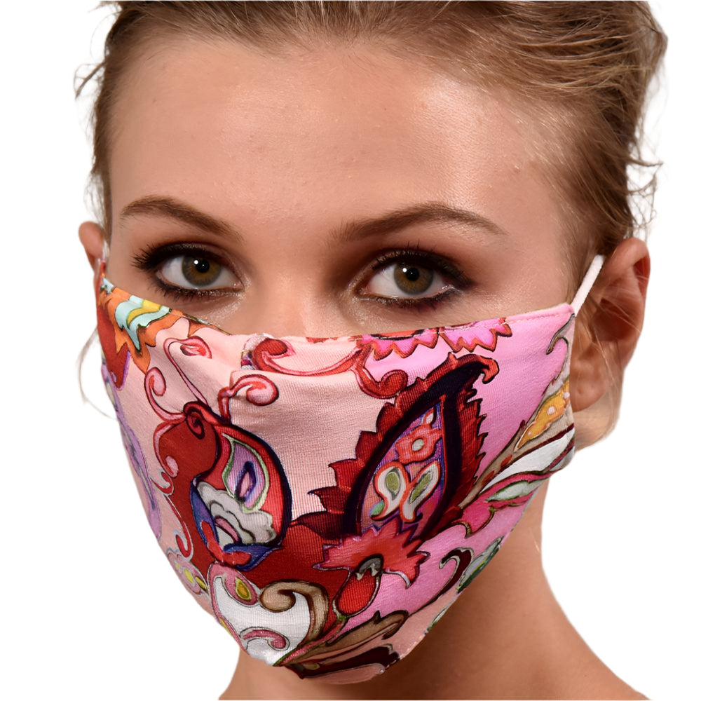 Abstract Multi Colored Print Face Mask MASK#18