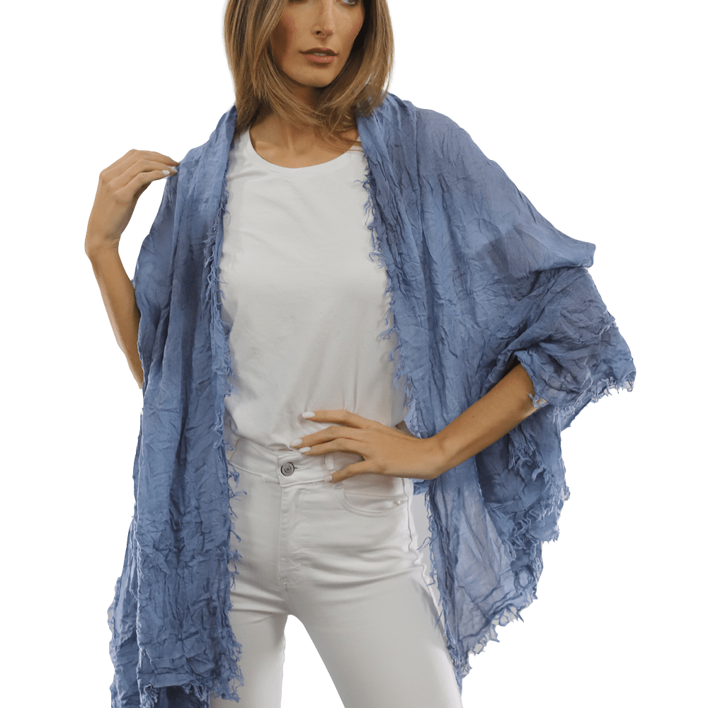 Acid Wash Scarf - Blue - Scarf - La Fiorentina MALTINTO T10