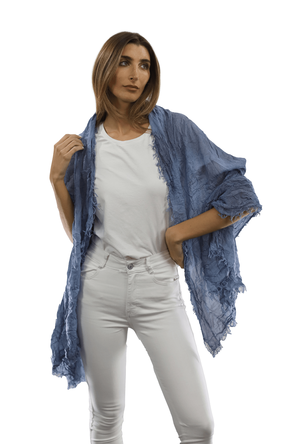 Acid Wash Scarf - Blue - Scarf - La Fiorentina MALTINTO T10