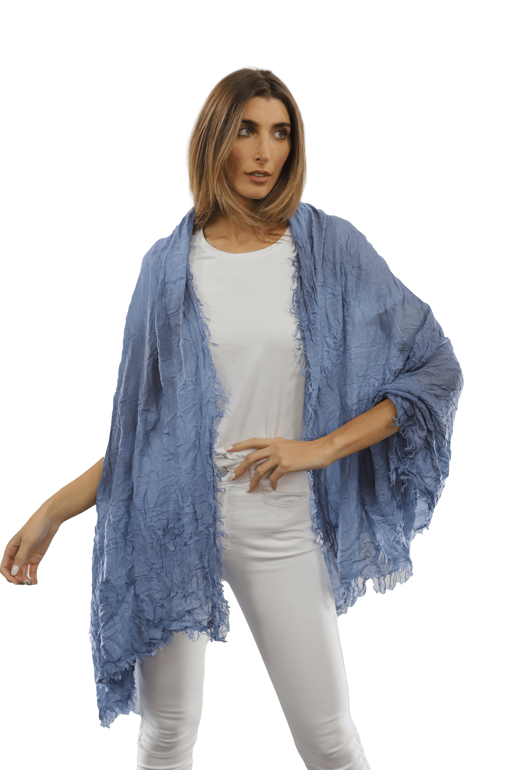 Acid Wash Scarf - Blue - Scarf - La Fiorentina MALTINTO T10