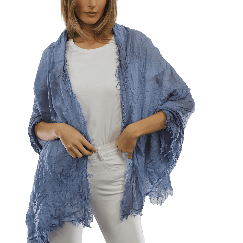 Acid Wash Scarf - Blue - Scarf - La Fiorentina MALTINTO T10