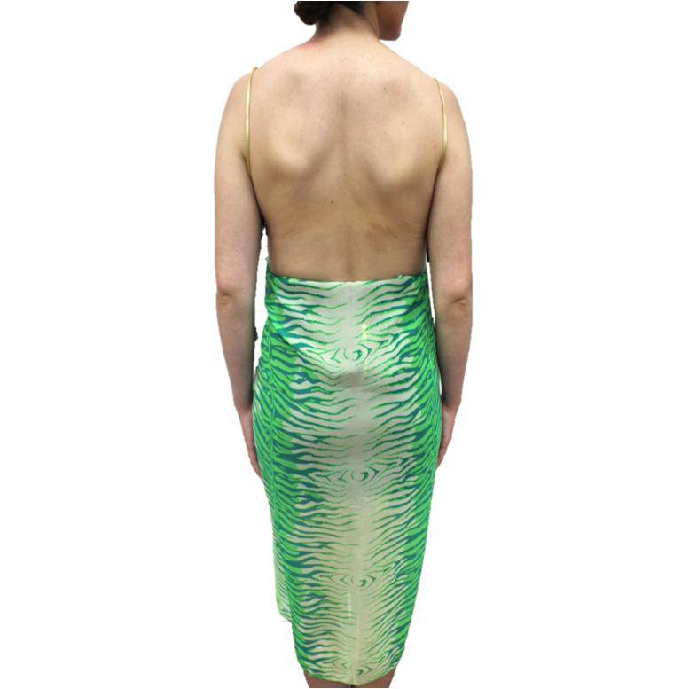 Animal Print Beach Cover Up - Green - Beach Cover up - La Fiorentina BC1401