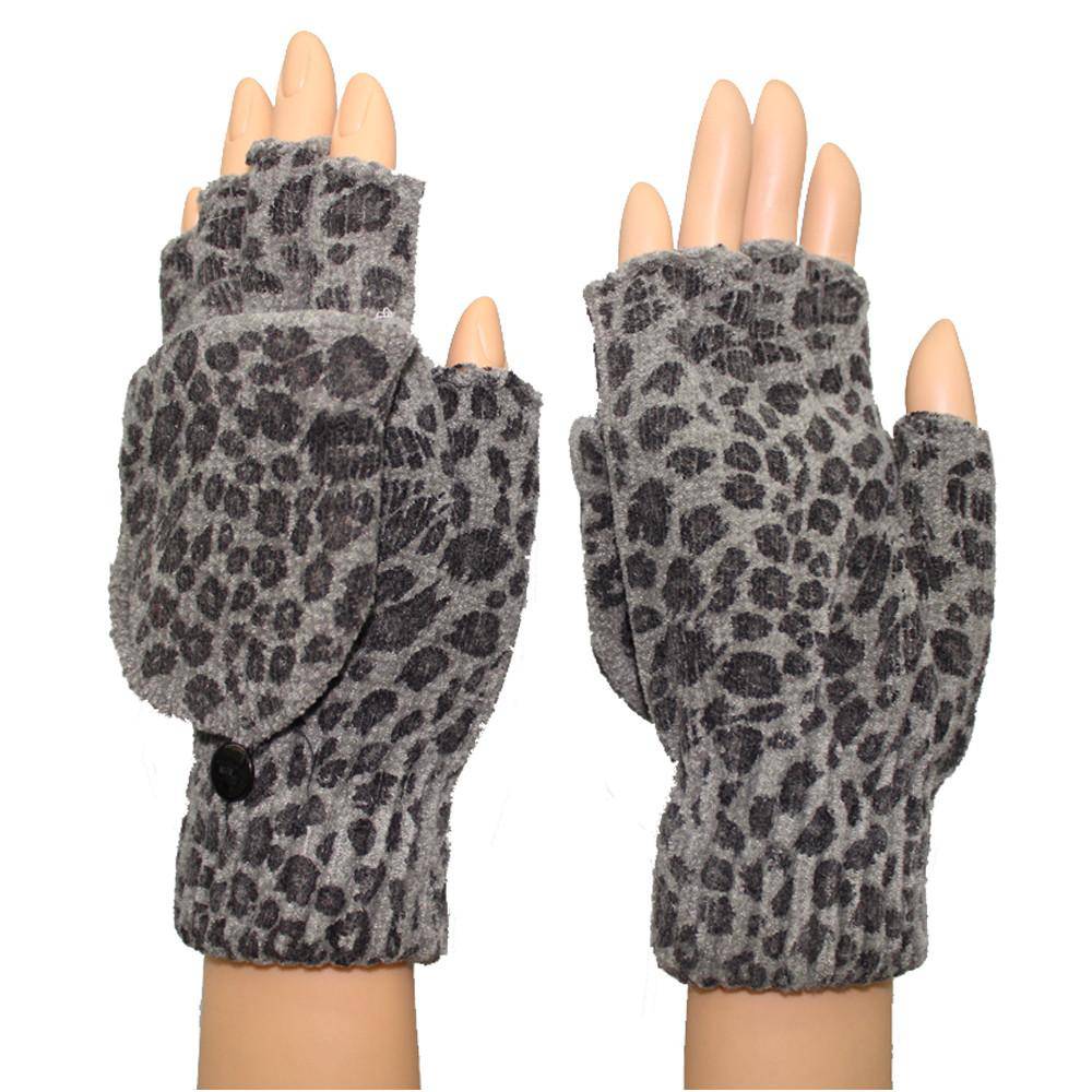 Animal Print Pop Top Glove-Black - Glove - La Fiorentina AN-1