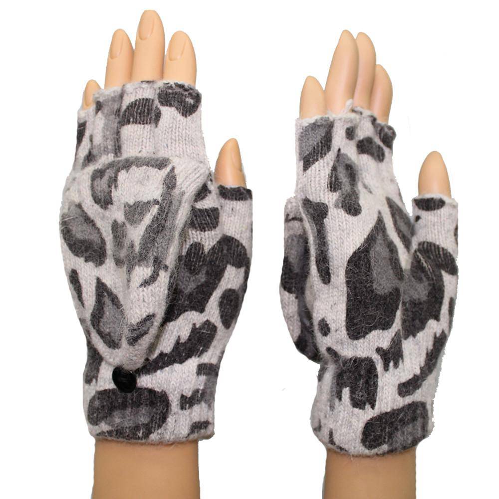 Animal Print Pop Top Glove-Grey - Glove - La Fiorentina AG-18