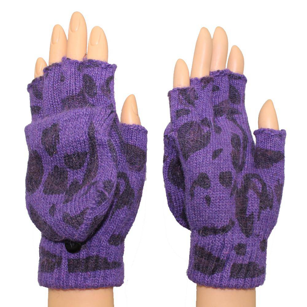 Animal Print Pop Top Glove-Purple - Glove - La Fiorentina AG-18
